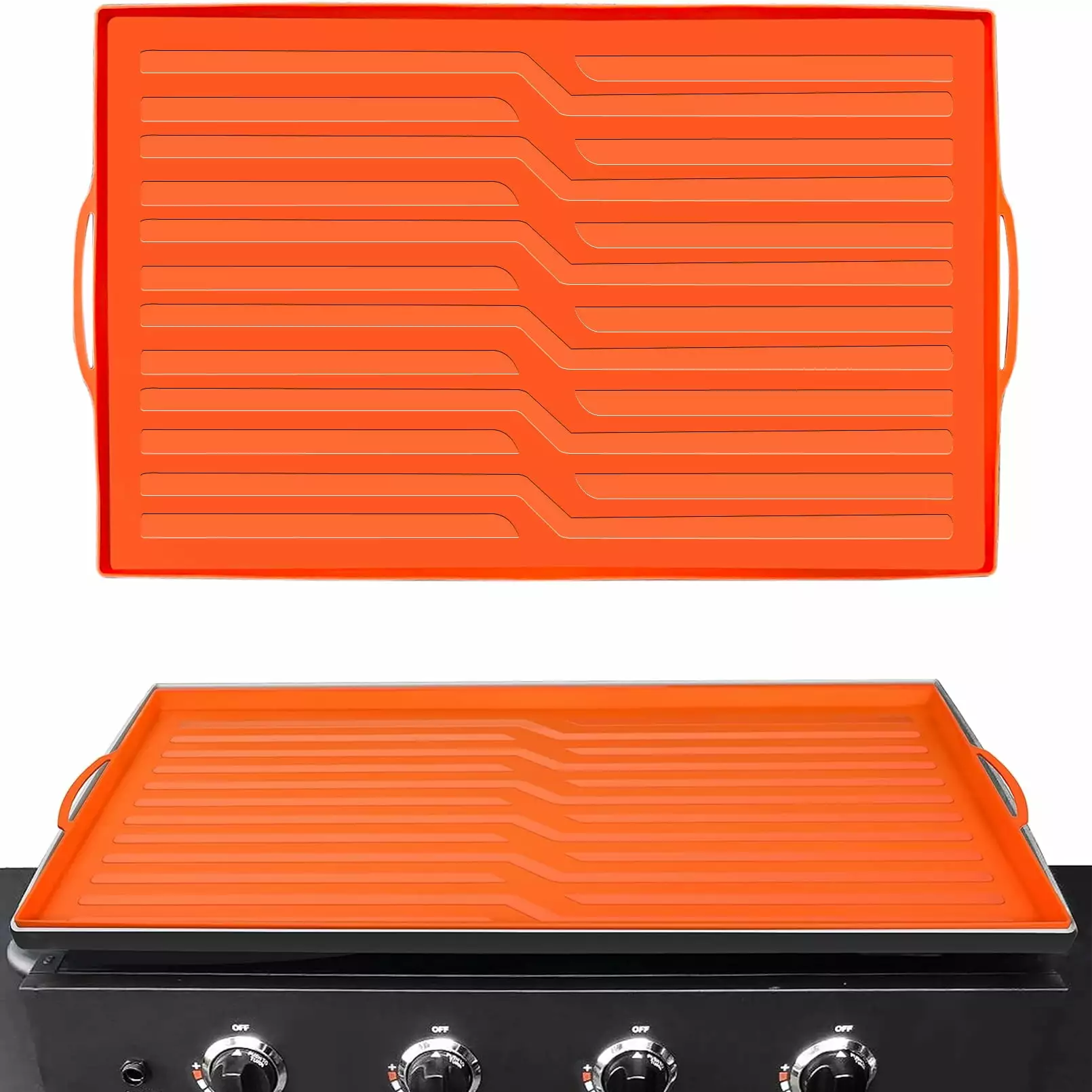 HXXF Silicone Griddle Mat Cover Blackstone 36 Inch Heavy Duty Food Grade Protective Cover Orange Information