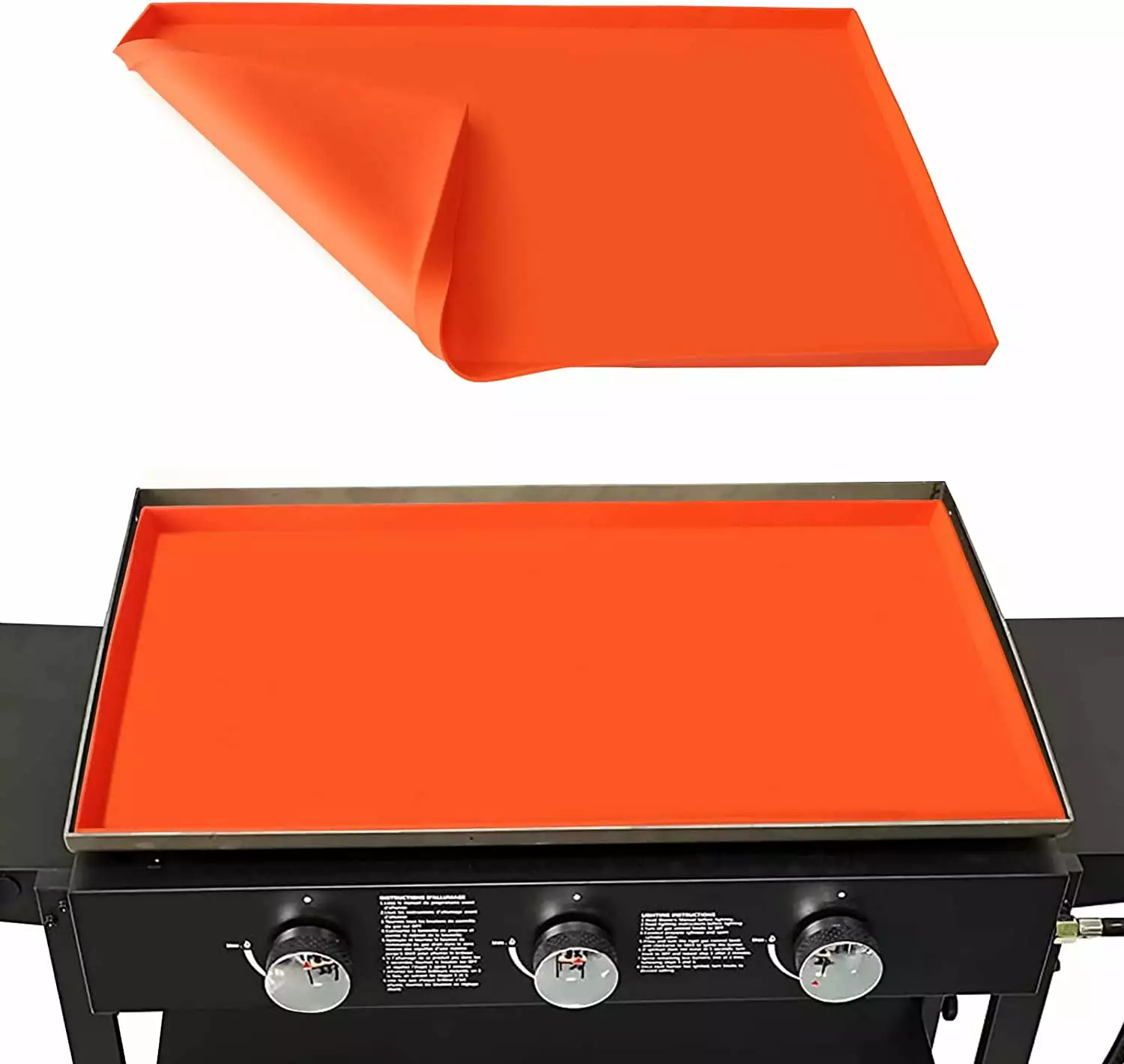 TRIANU 36 Inch Heavy Duty Food Grade Silicone Griddle Mat Cover Blackstone All Season Cooking Surface Protective Cover Ora...