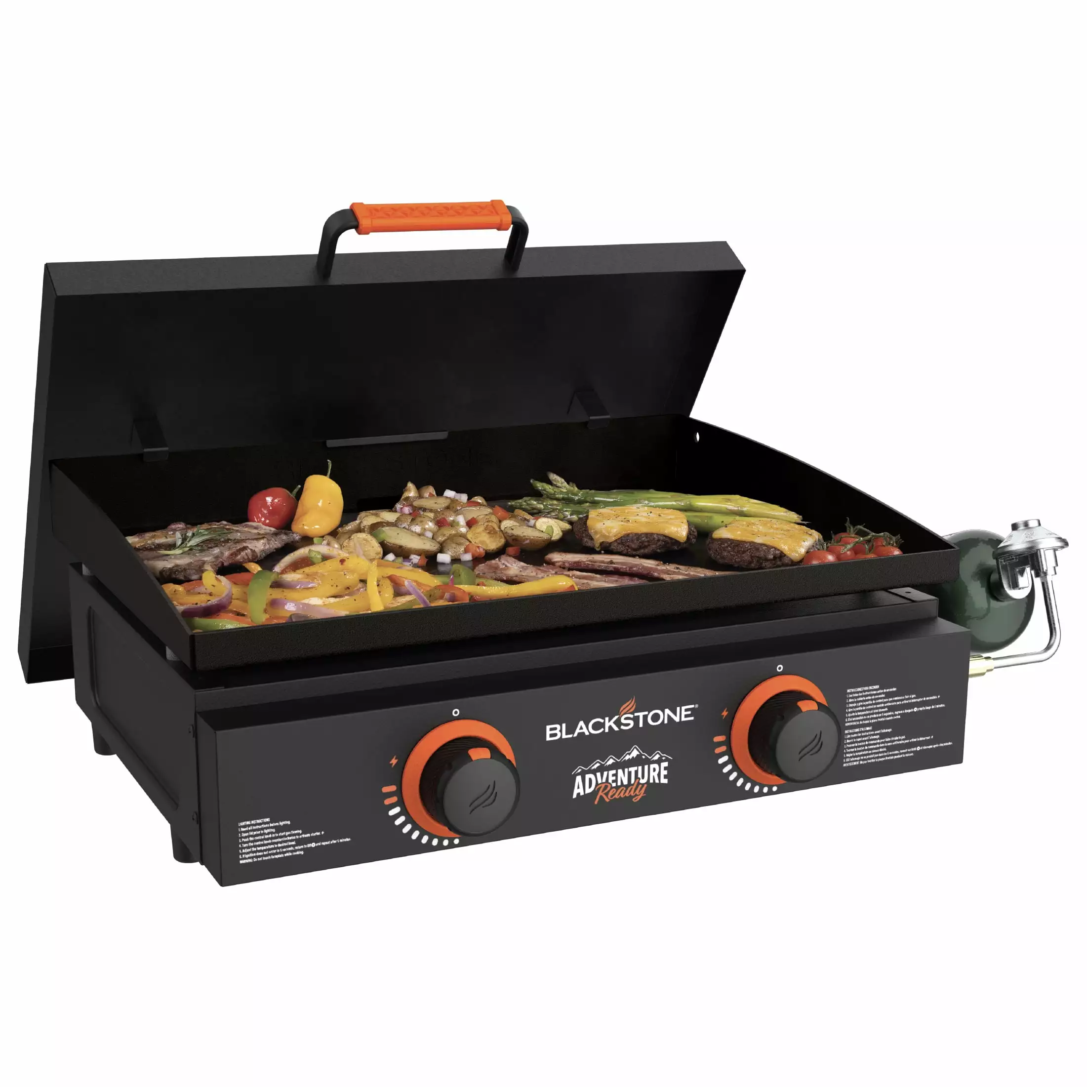 Blackstone Adventure Ready 2-Burner 22 Propane Griddle - Hard Cover Black Outdoor Cooking