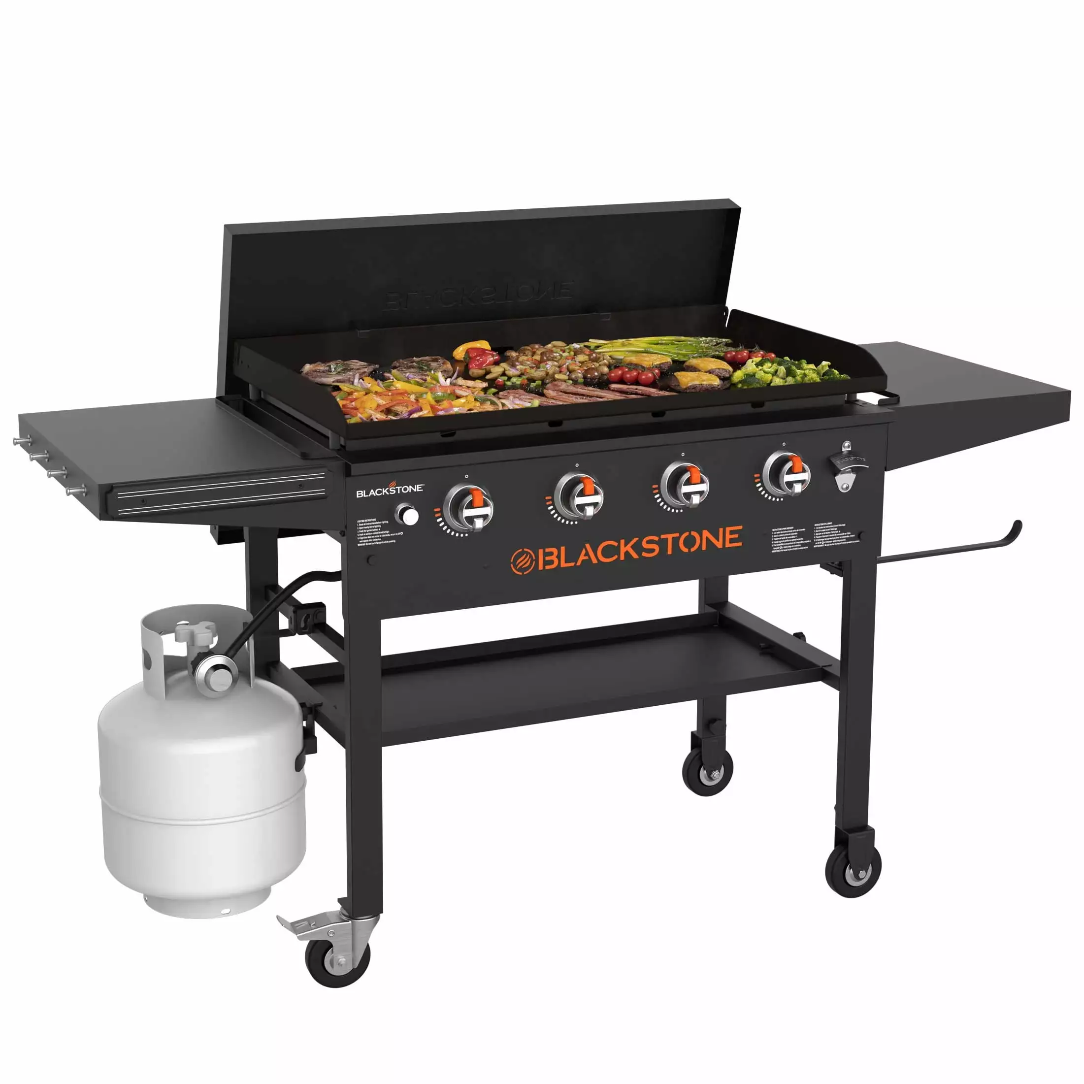 Blackstone Original 4-Burner 36 Propane Omnivore Griddle Hard Cover Outdoor Grill 36
