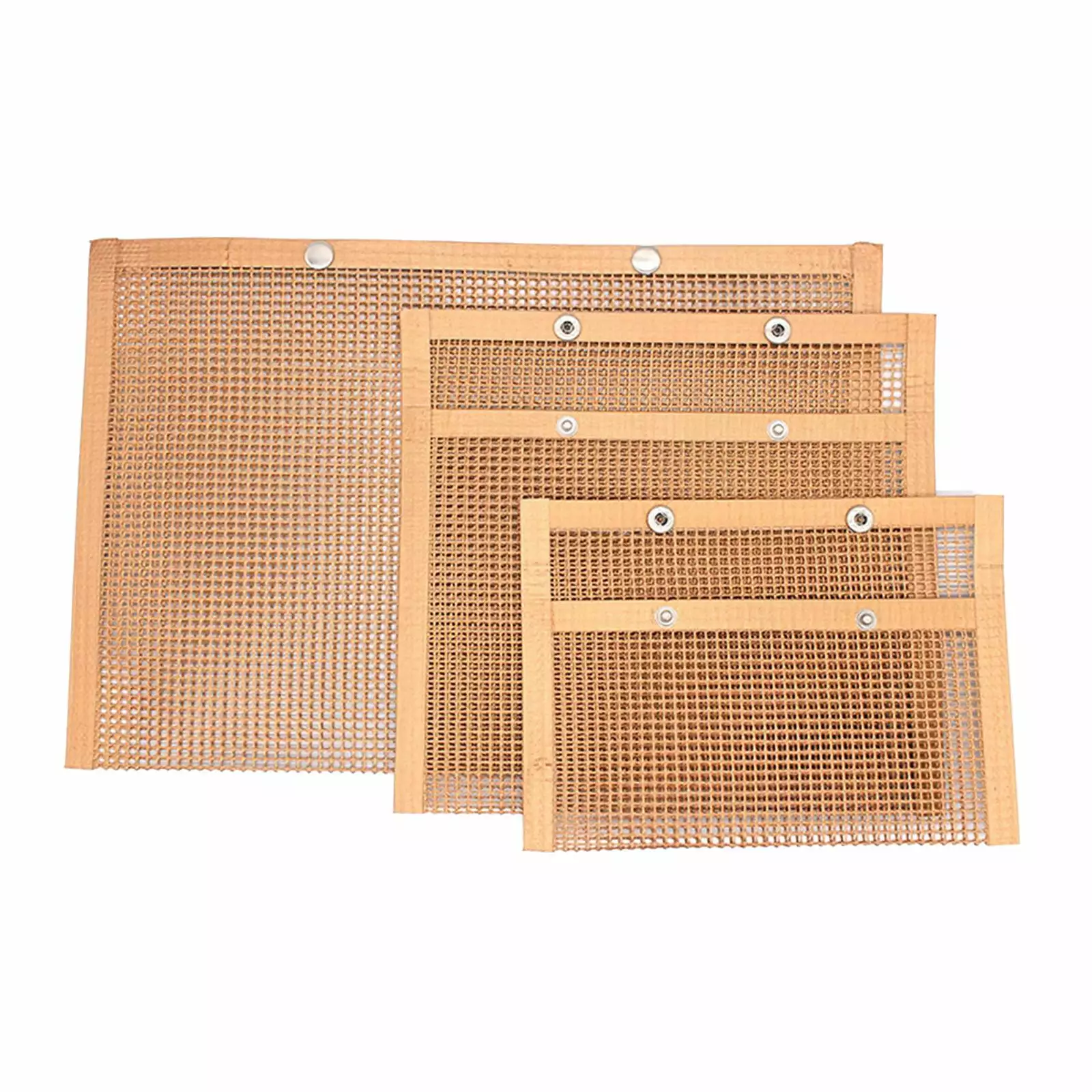 3Pcs Long-lasting BBQ Grilling Bags Mesh Pouch Outdoor Electric Gas Grill Cleaning