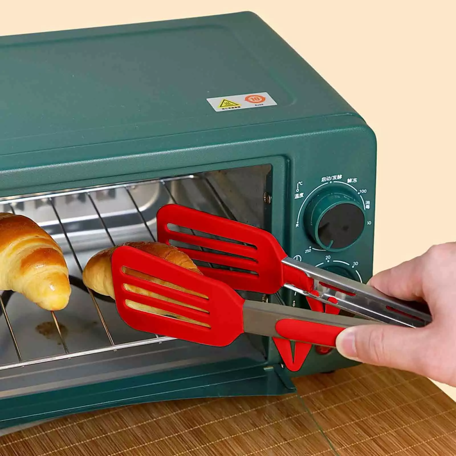 Aaihamo Charcoal Grills Food Clip - Stainless Steel BBQ Clip Steak, Bread, and Meat - 9in Heat Resistant