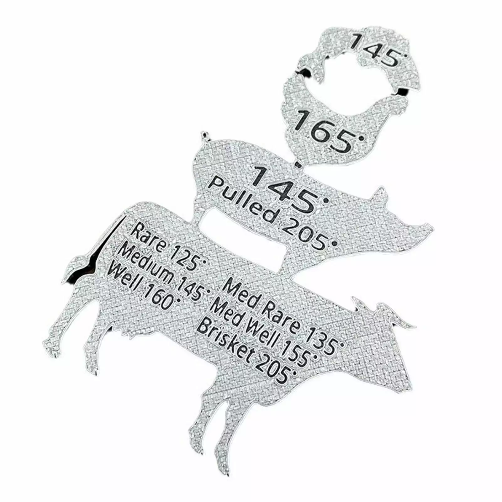 Jangslng BBQ Cooking Guide Magnetic Sticker - Internal Temperatures and Cooking Time Grilling Parties