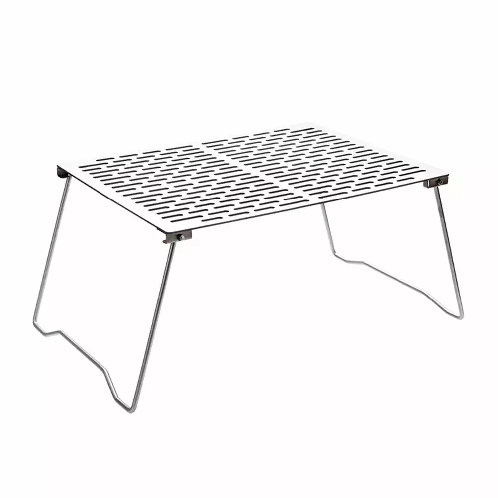Outdoor Folding Table Titanium Roasting Frame Travel-Friendly Bonfire Barbecue Kit Camping