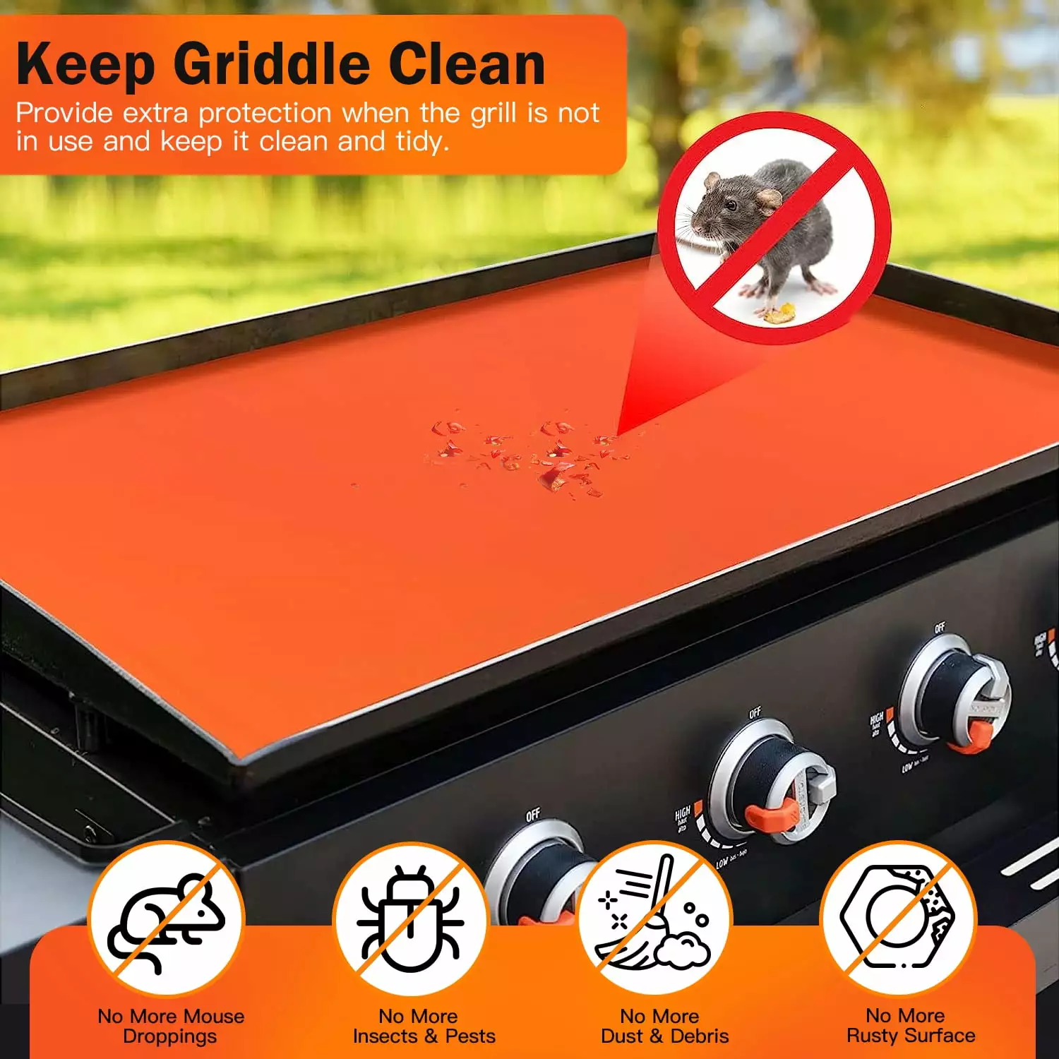 22 Silicone Griddle Mat Heavy Duty Food Grade Silicone Griddle Cover Blackstone 22