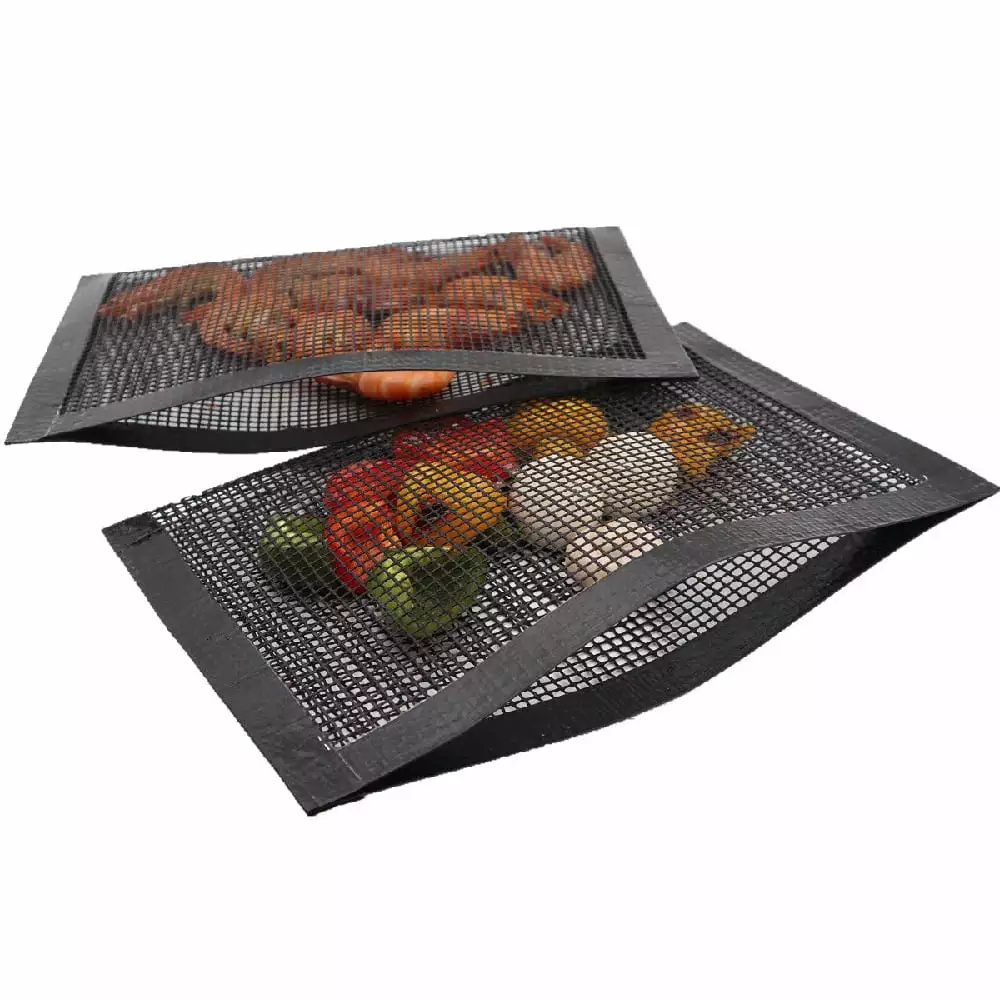 Reusable Non-Stick BBQ Mesh Grill Bags Charcoal Gas Electric Grills Smokers L