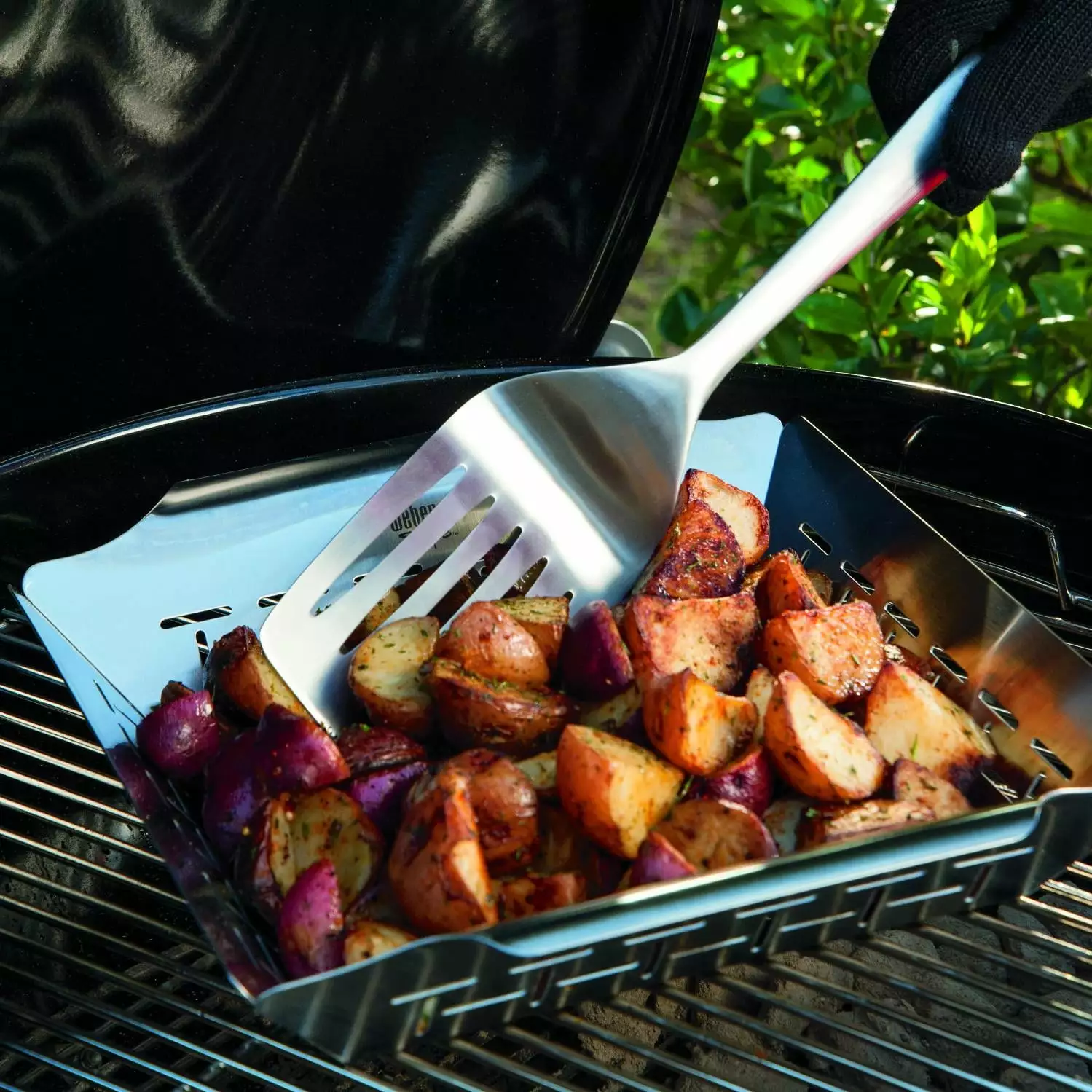 Weber Stainless Steel Grill Basket - Durable BBQ Accessory Outdoor Grilling King