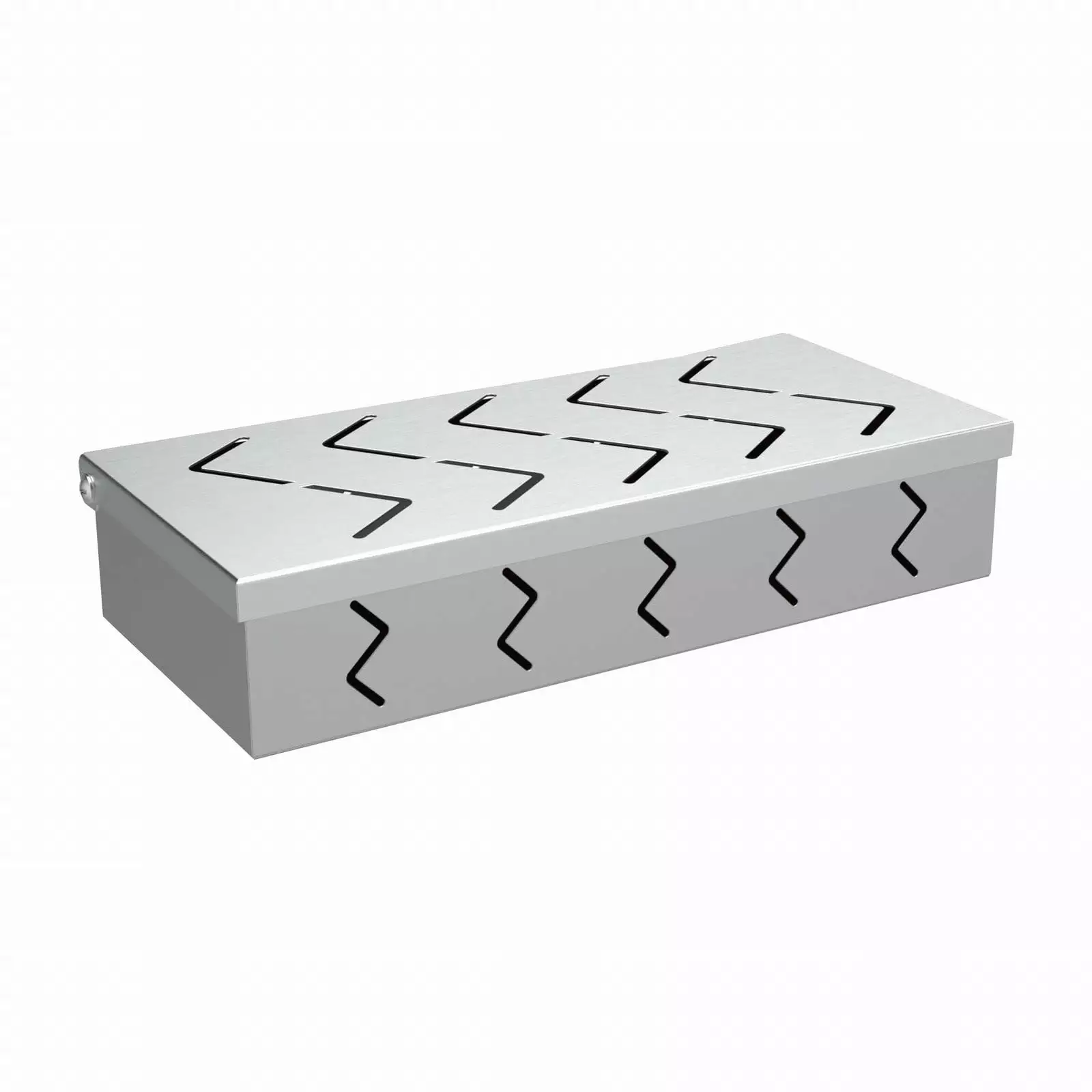 Ikeay Stainless Steel Grill Box Hinged Lid Wood Chips Clearance One