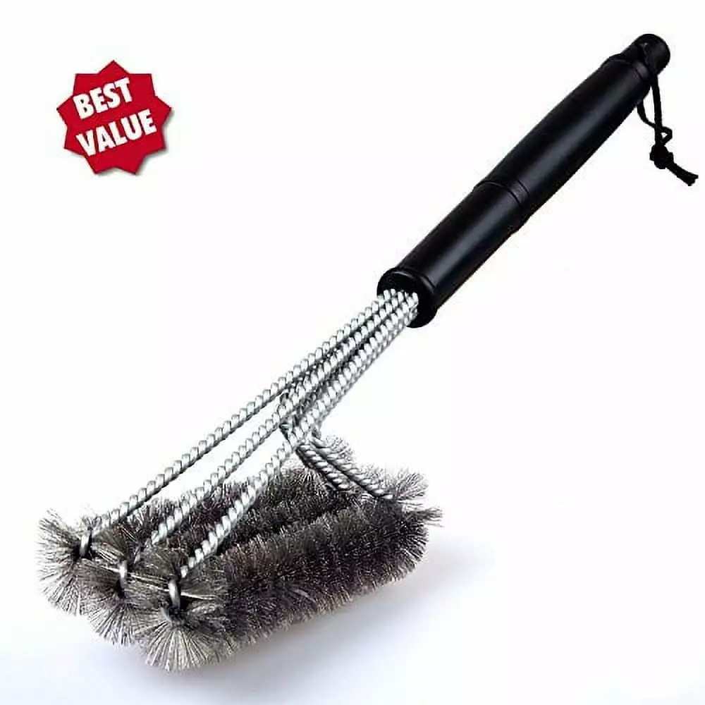 BBQ Grill Brush Stainless Steel Wire - Perfect Cleaner Grill Cooking Grates, Racks, and Burners
