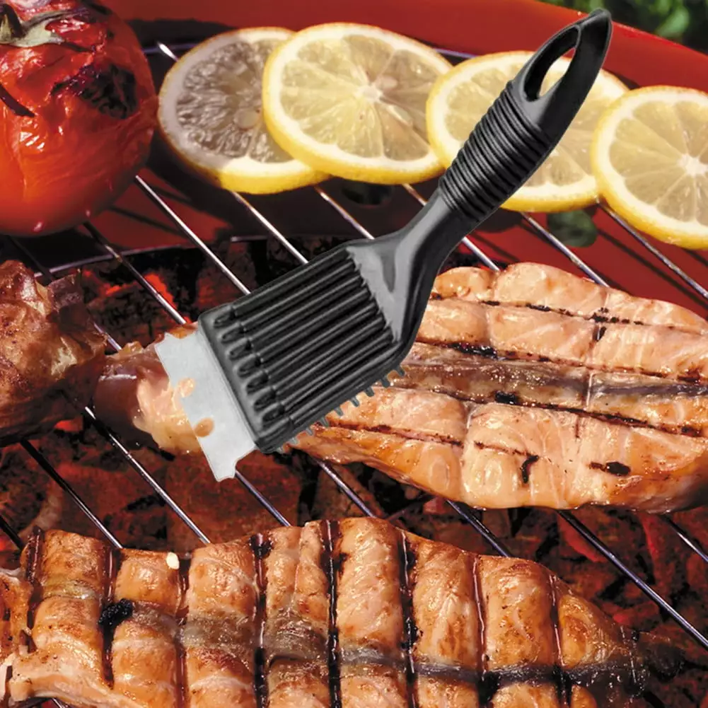 BBQ-Aid Barbecue Grill Brush and Scraper No Scratch Cleaning Tool Char Broil and Ceramic Grills