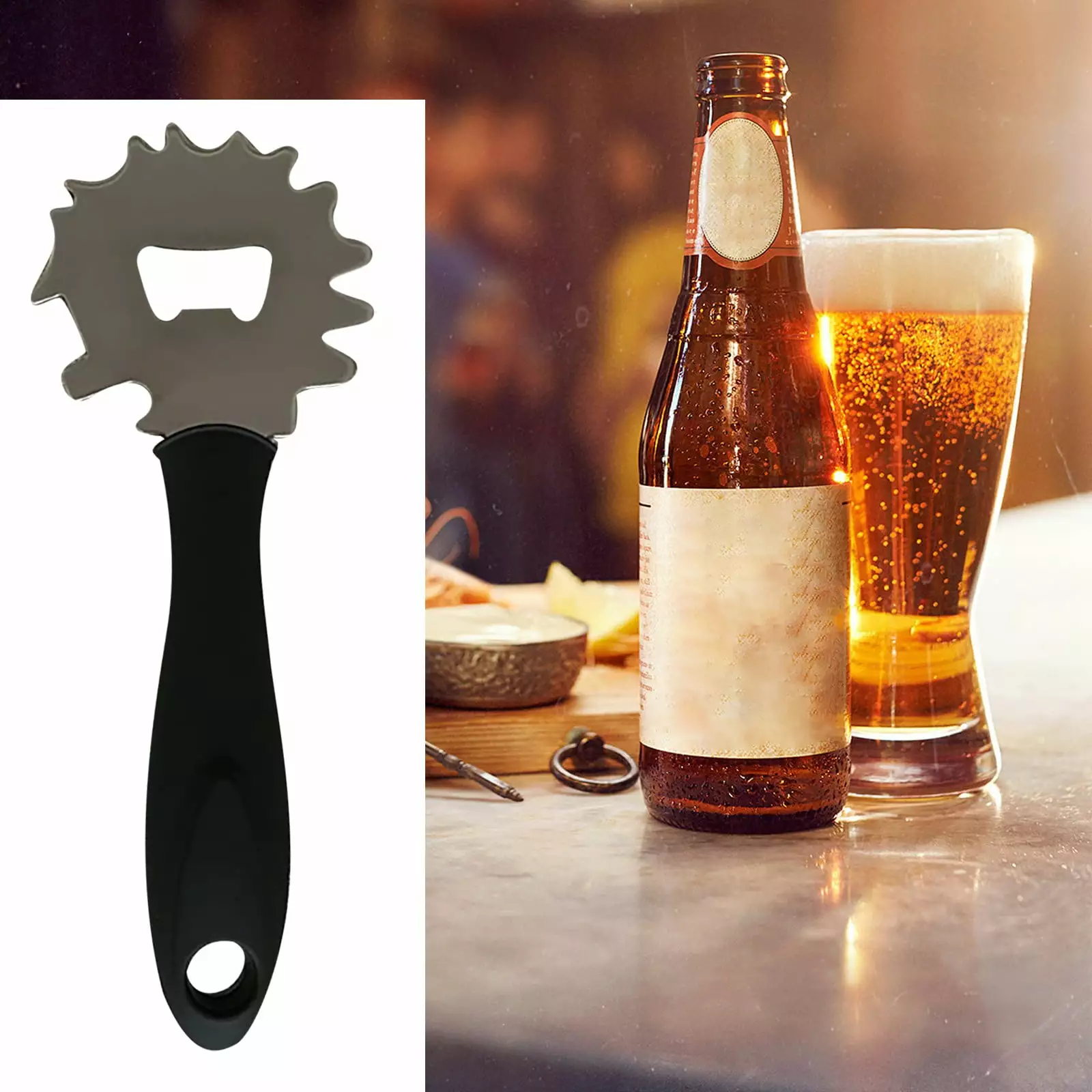 Ncandy Stainless Steel BBQ Grate Scraper and Barbecue Scrubber Tool Handle One