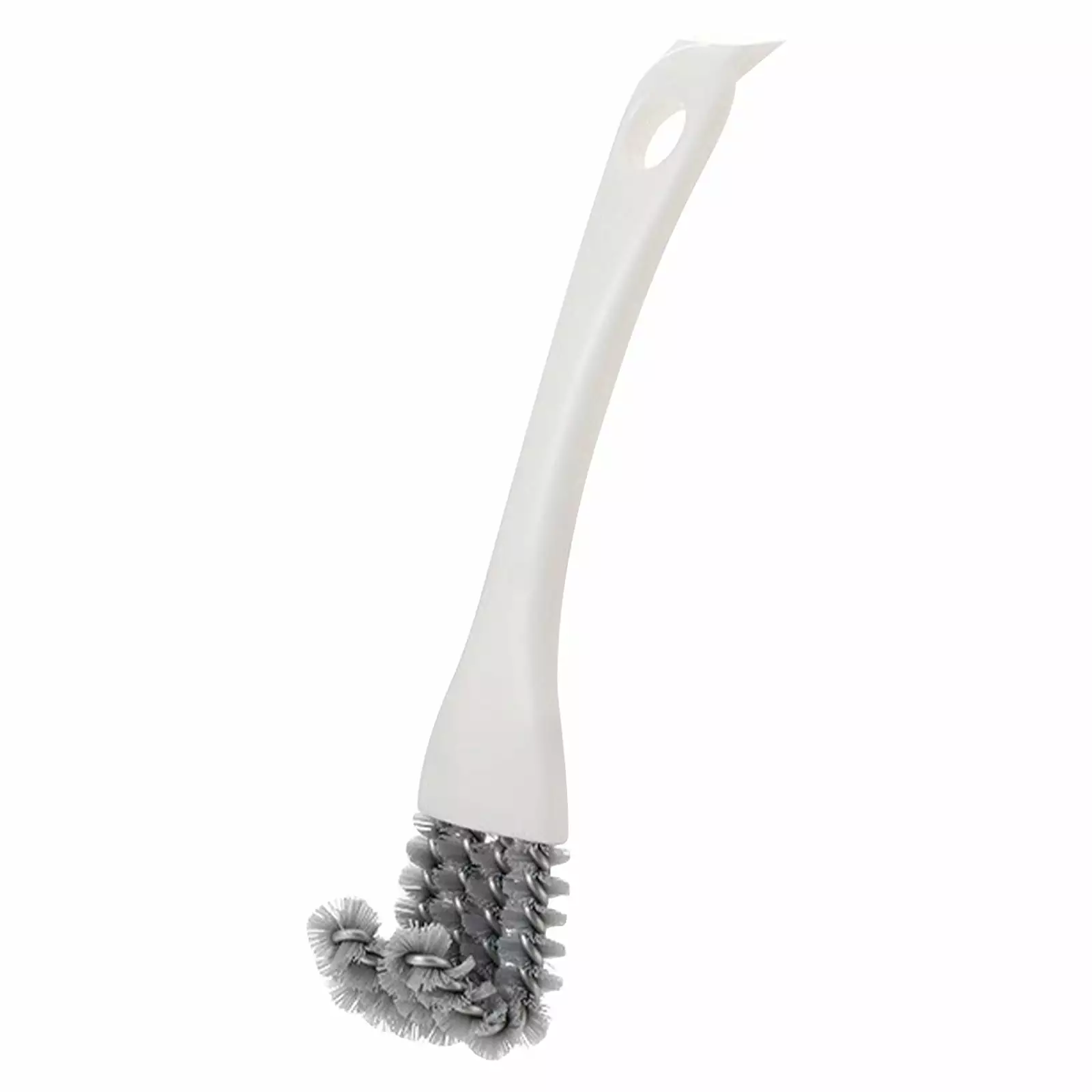 PRINxy BBQ Brush and Scraper Handle - Grill Cleaning Brush Infrared and Charcoal Grills White