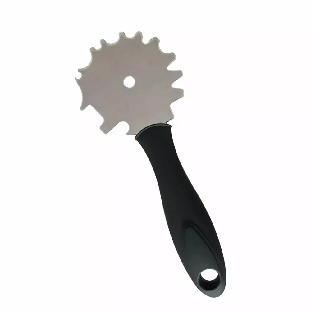 LA TALUS Metal BBQ Grill Grate Cleaner Scraper Scrubber Bottle Opener and Silver Handle Handle