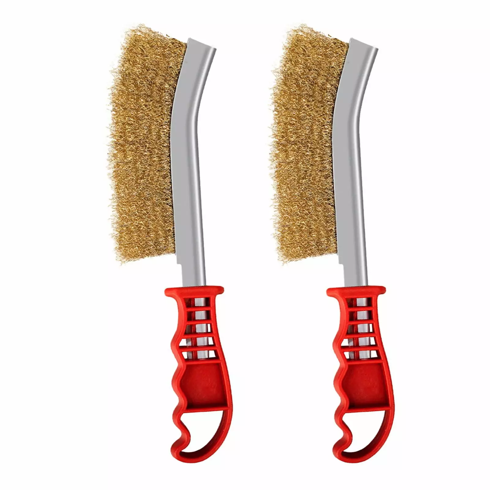 Warkul 2-Piece Steel Wire Brush Cutter - Rust Removal and Polishing Tool BBQ Metal Surfaces - Ergonomic Handle