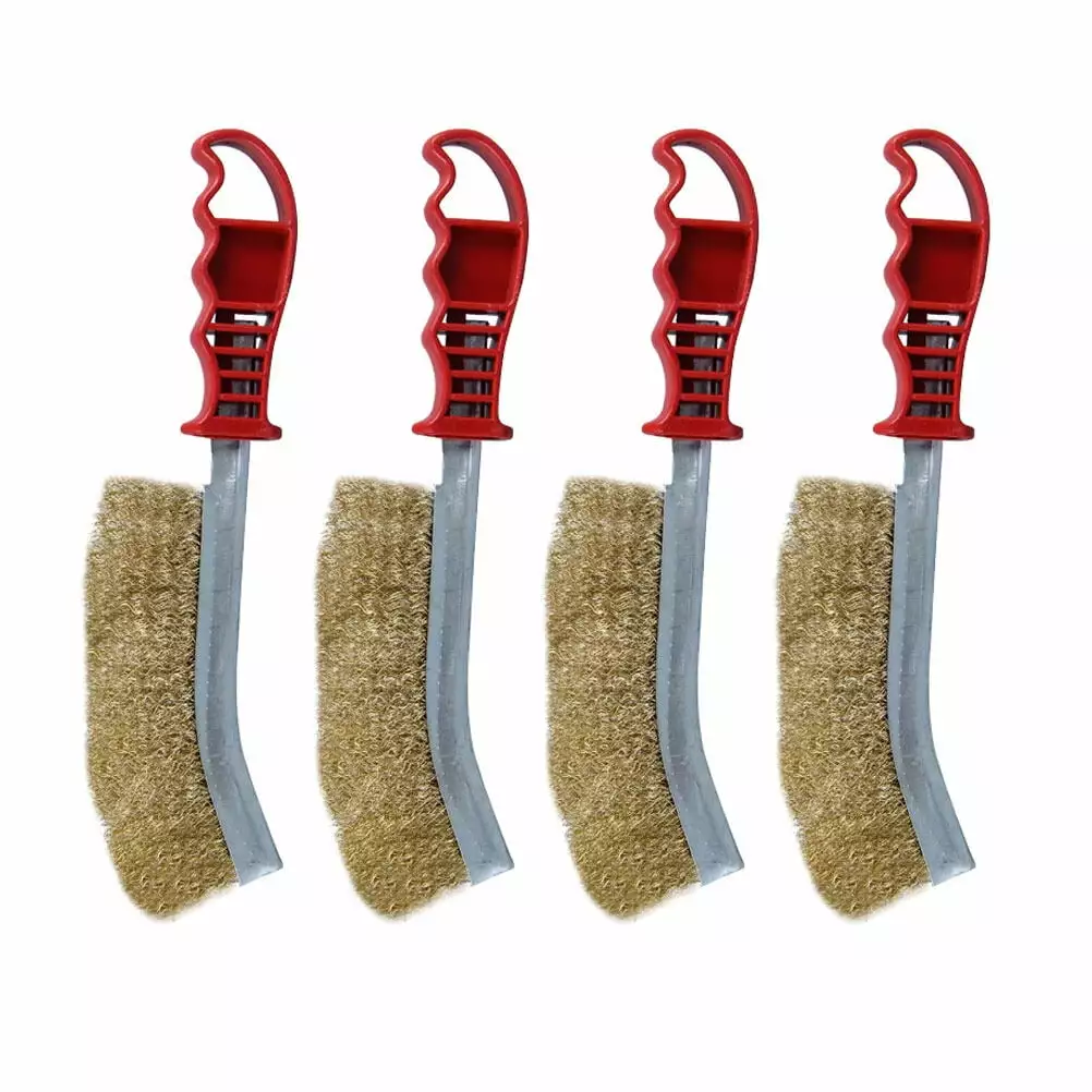 4Pcs Outdoor Grill Scrubber Set Wear-resistant Barbecue Brush Accessories Easy Cleaning 23