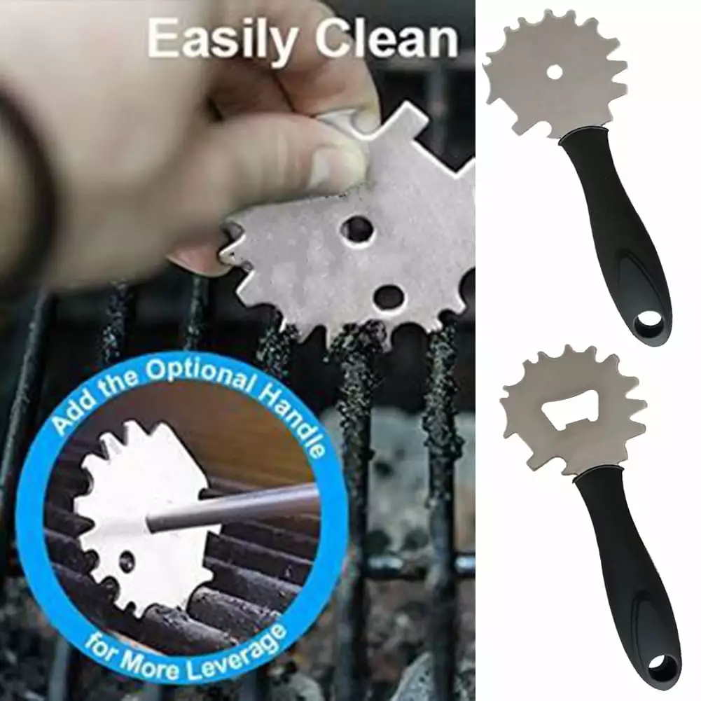 Cheers.US Stainless Steel BBQ Grill Scraper - Non-Bristle Grill Grate Cleaner Most Grills
