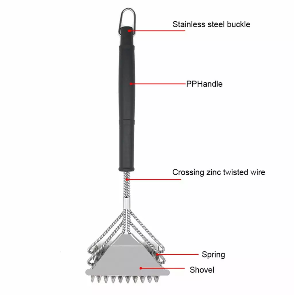 Giyblacko Cleaning Brushes Handles - Grill Scraper and 17in Brush BBQ Kitchen Dining