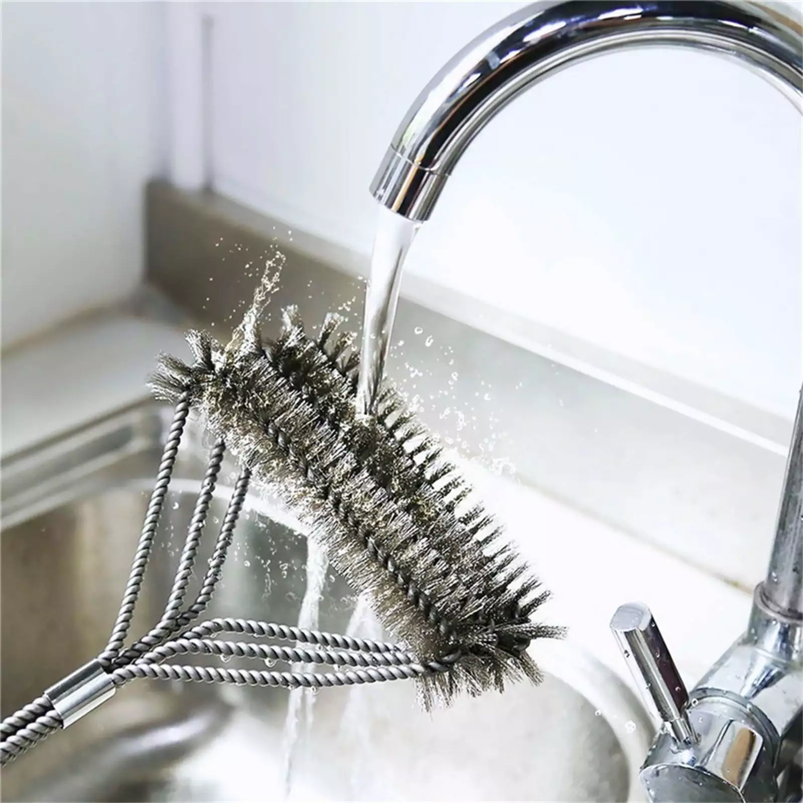 KQJQS 3--1 BBQ Cleaner Grill Brush and Scraper - 18in Bristle-Free Grill Brush