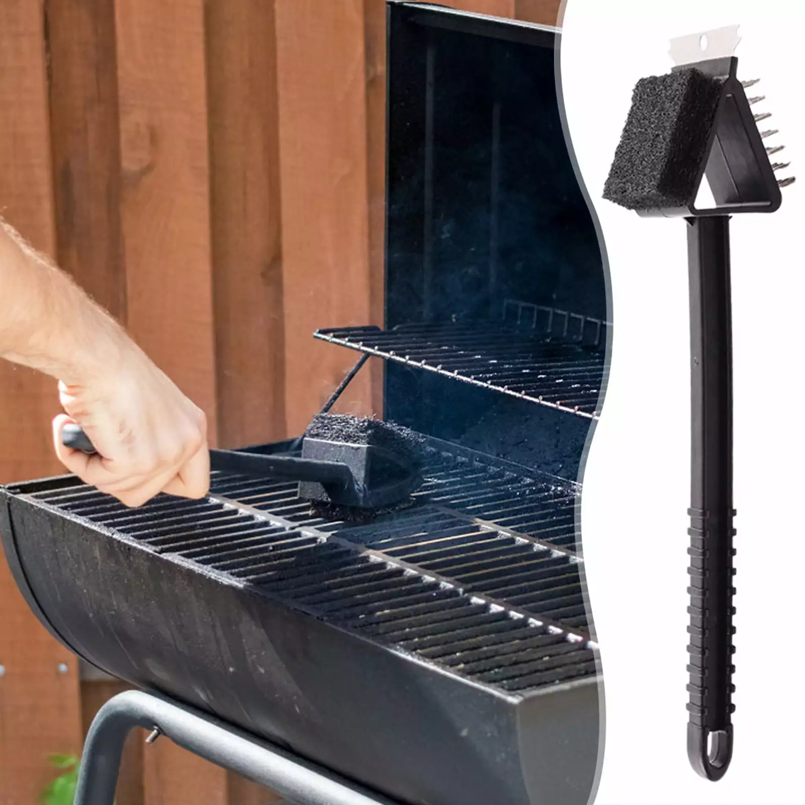 Multi Practical Long Handled Barbecue Cleaning Brush Scraper Outdoor Grill