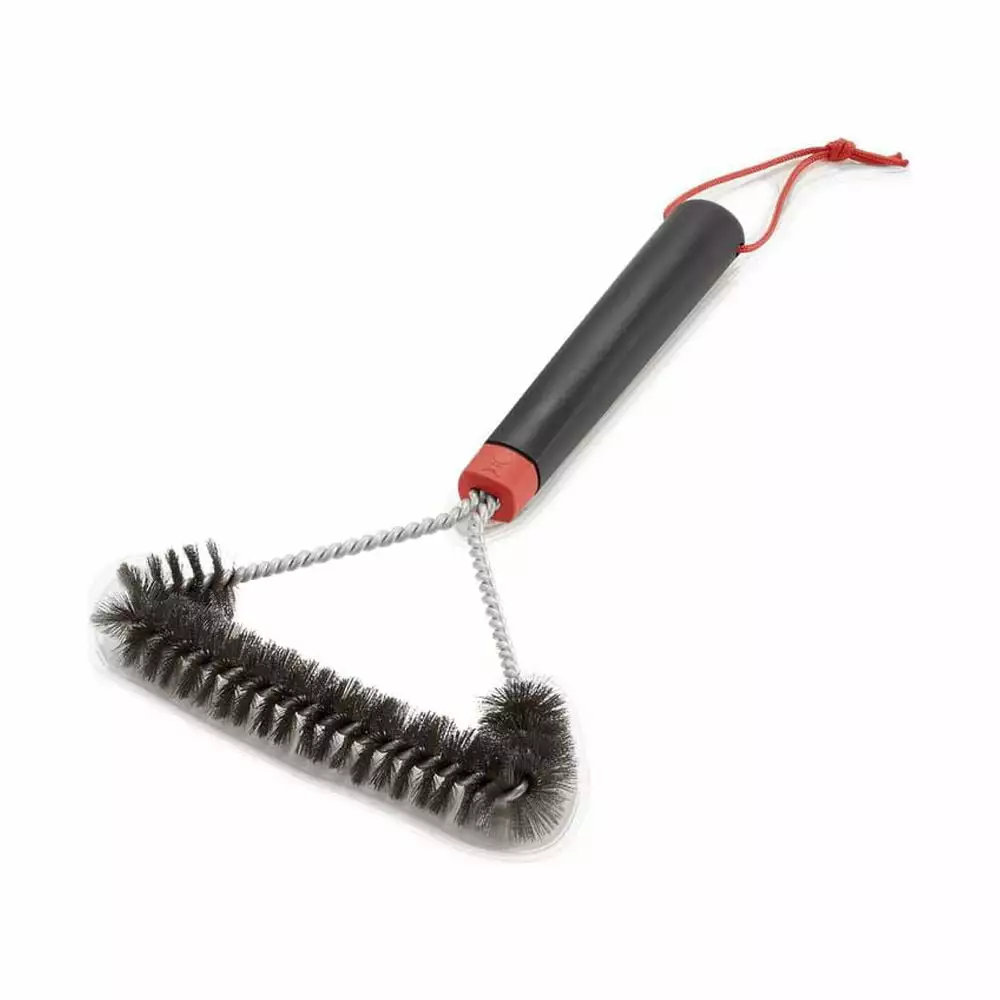 Weber 12-Inch Three-Sided Bristle Grill Brush BBQ Cleaning 1