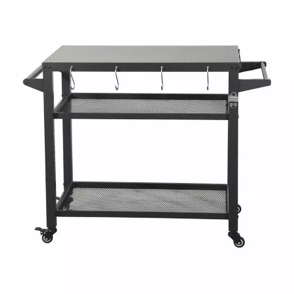 XCHANGM 3-Shelf Outdoor Grill Table Wheels and Propane Tank Hook Blackstone Griddle