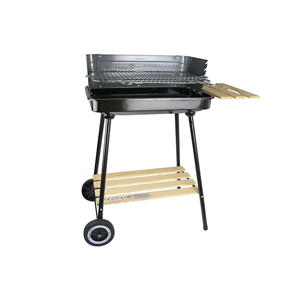 Master Grill MG905 Rectangular Grill Cart Side Board Barbecue Trolley 58x38cm