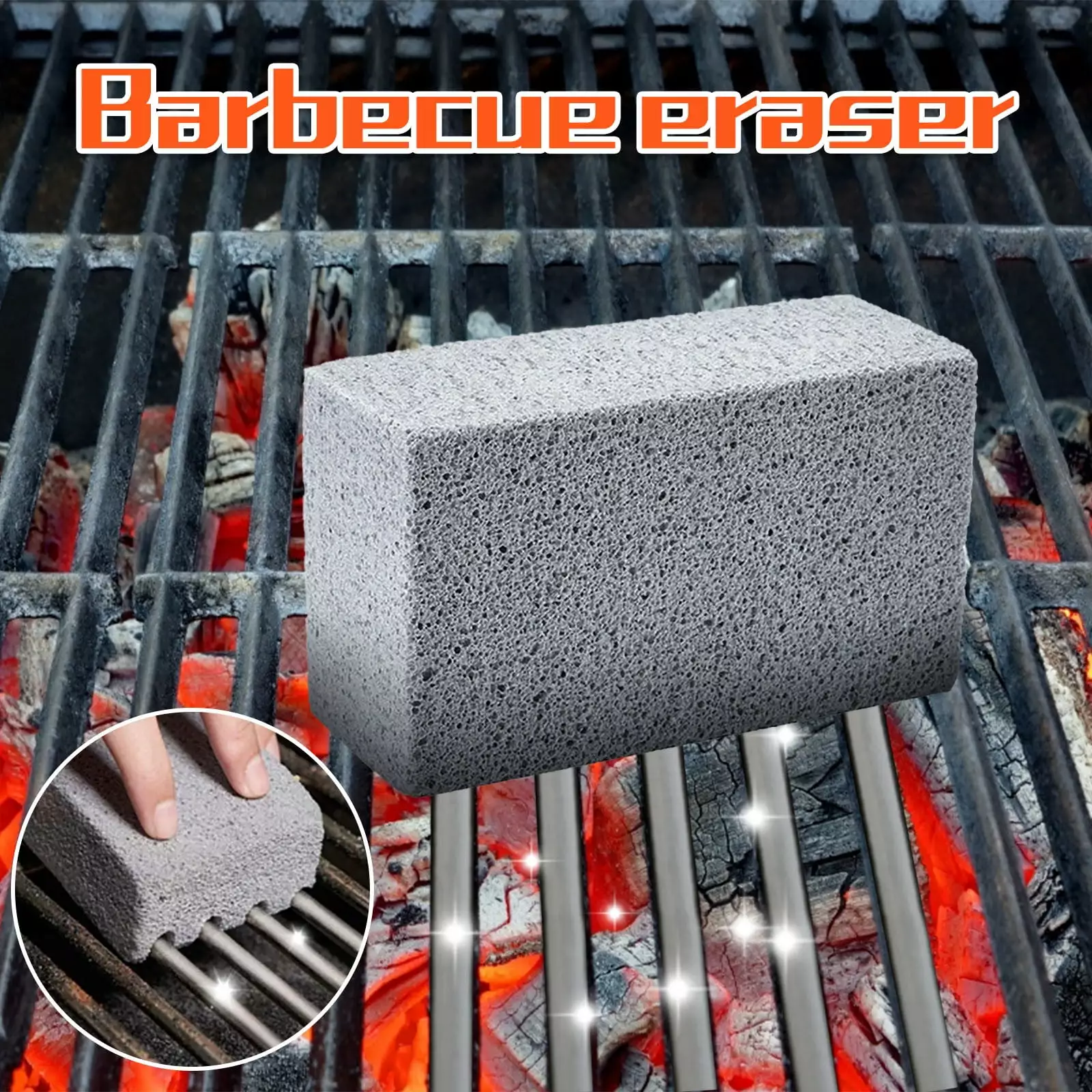 Hxlamzoo Heavy Duty Grill Cleaner Pumice Stone BBQ Swimming Pool Sink Griddle Stain Removal