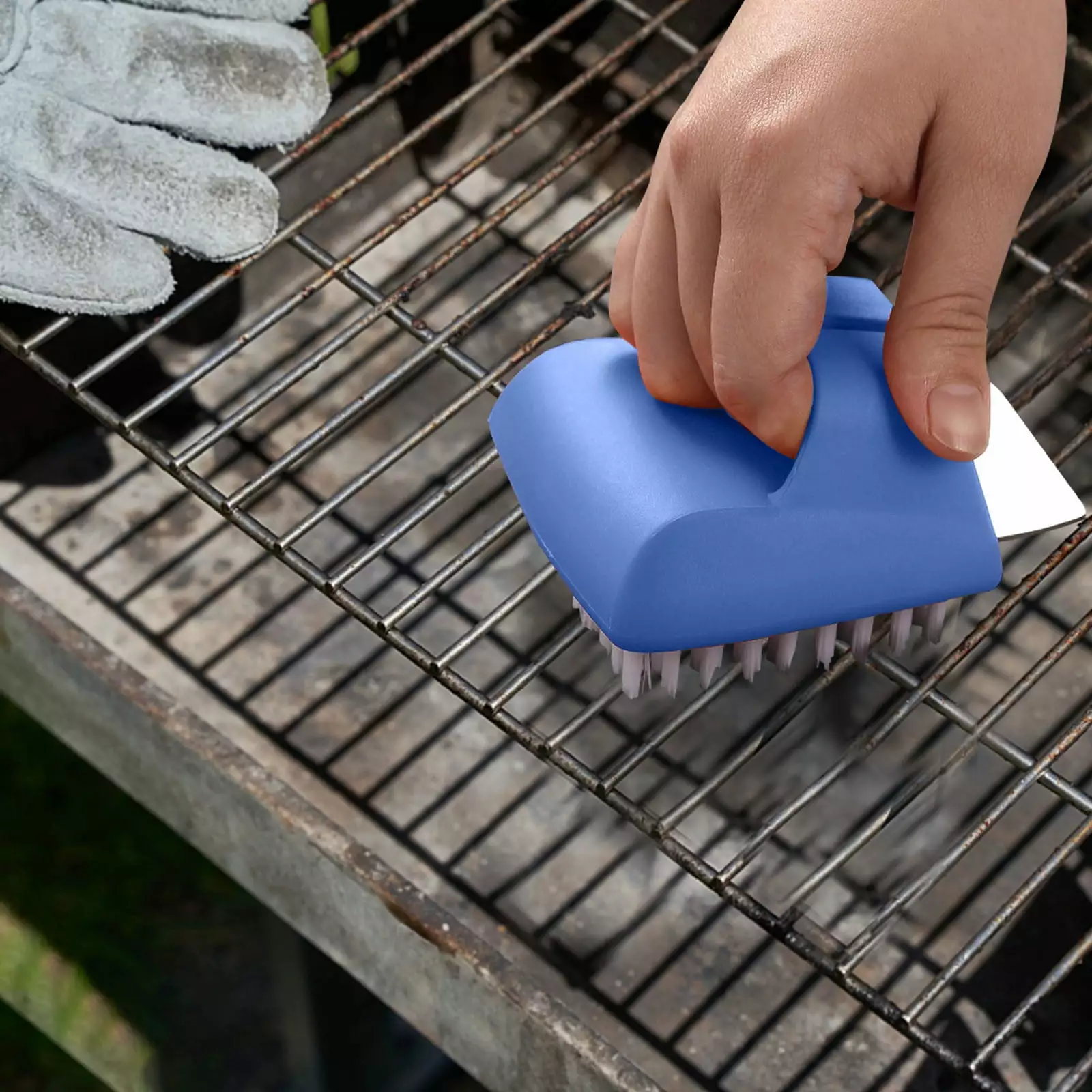 Lmueinov 2--1 BBQ Cleaning Brush Oven Grill Cleaning Shovel Handle Clearance