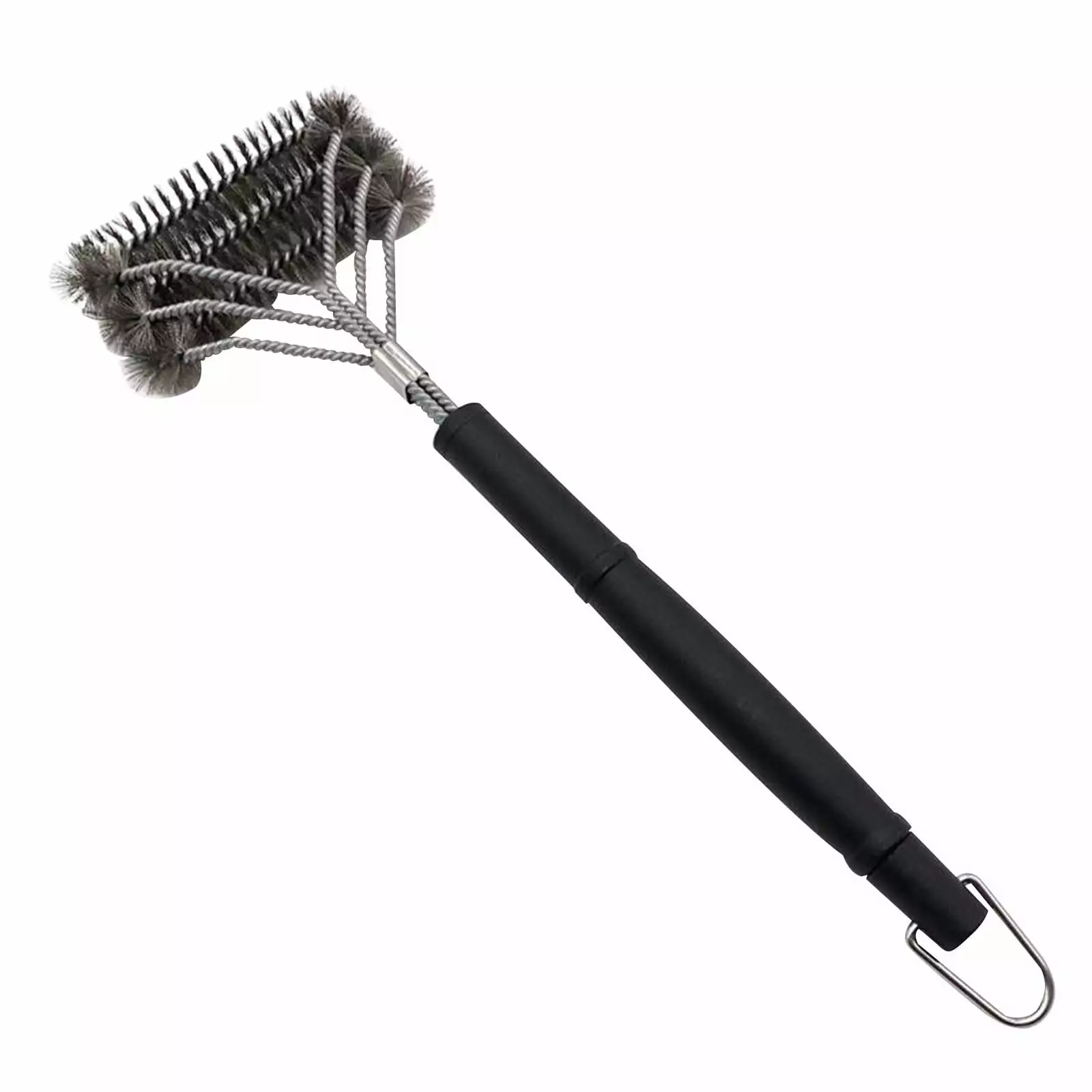 Vankin Stainless Steel BBQ Grill Brush - Triple Helix Bristle-Free Design Porcelain Ceramic Gas & Charcoal Grills