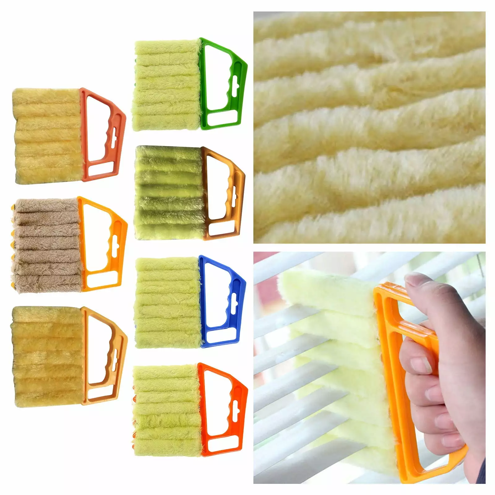 Purowzwe Heavy Duty Grill Cleaning Spray and 3PCS Blind Cleaning Brush Set