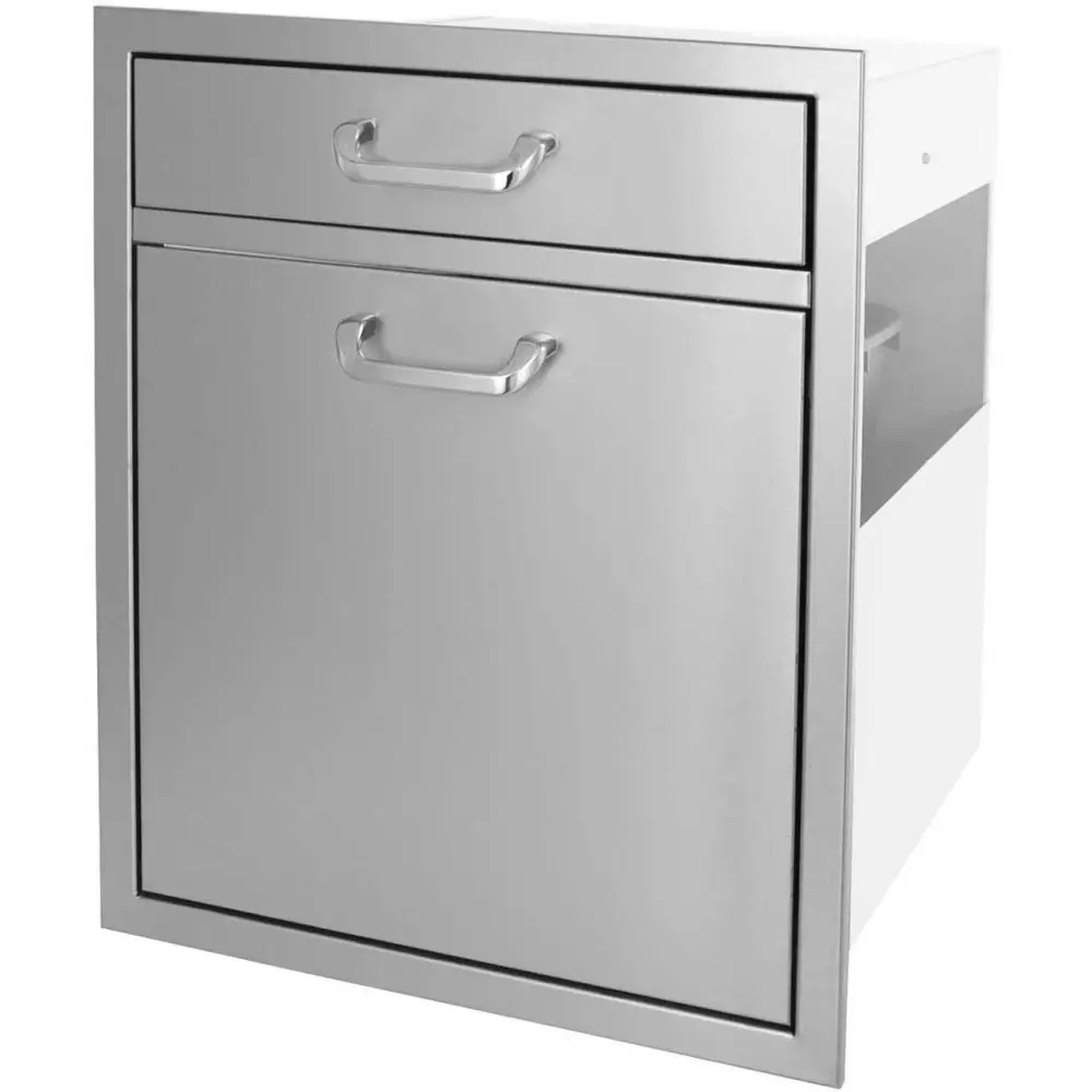 BBQ-260-TR-DR1 - PCM 260 Series 20-Inch One-only Drawer & Roll-Out Trash/Recycling Bin Combo