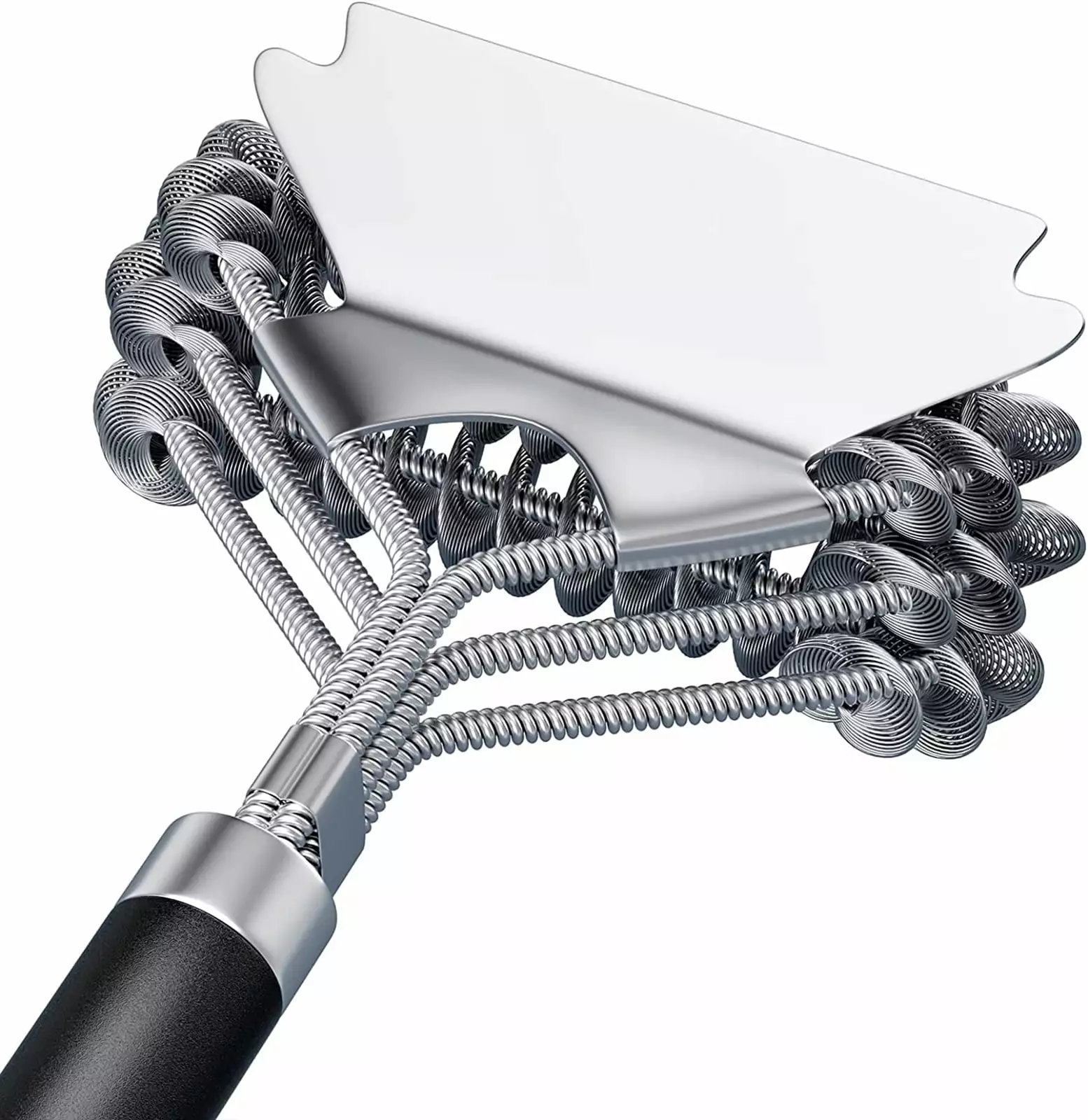 Semfri Bristle Free BBQ Grill Brush and Scraper Stainless Steel Grill Cleaning Accessories