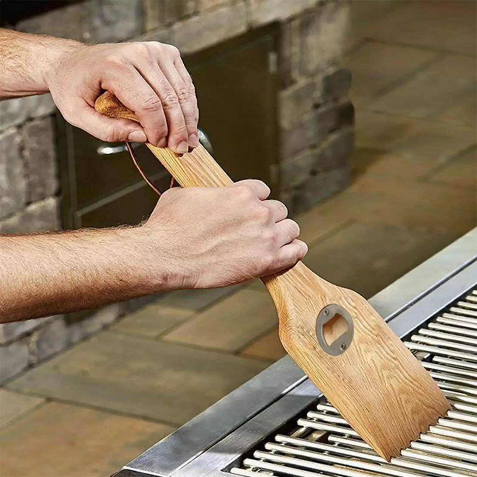 Wmhsylg Wooden BBQ Cleaning Shovel Kitchen Cooking Utensils Home Outdoor Multi Scene