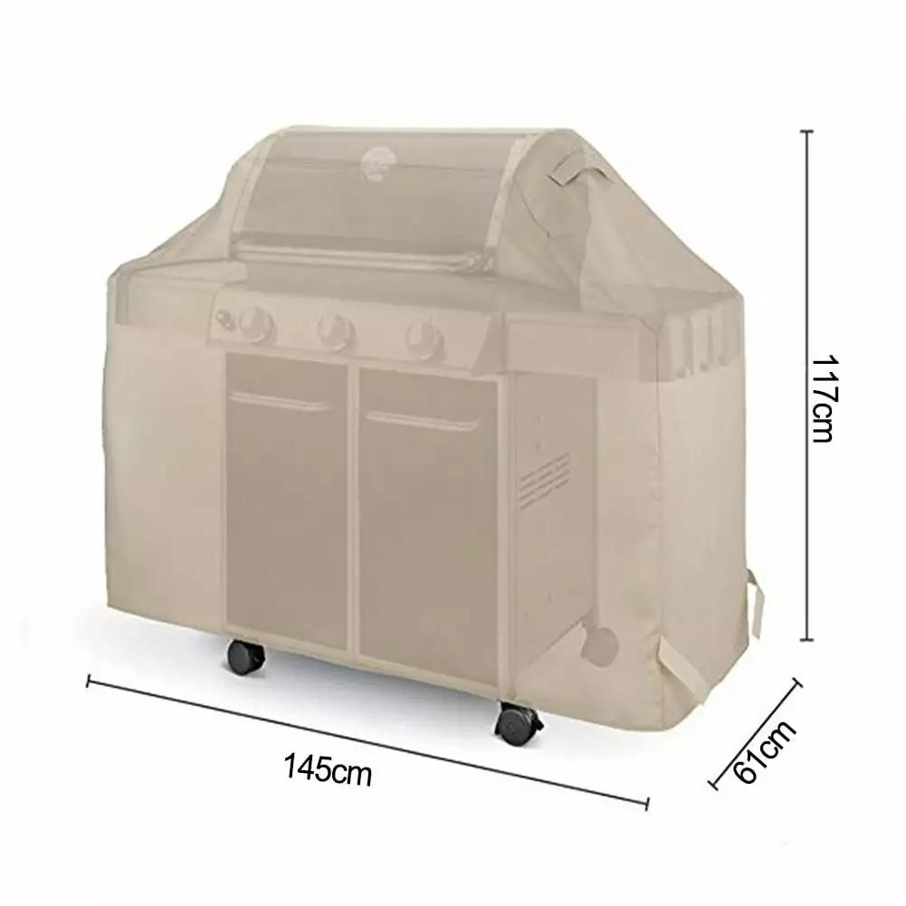 Ana Waterproof Outdoor Barbecue BBQ Gas Grill Cover 600D Heavy Duty 57 67 72inch 145x61x117cm
