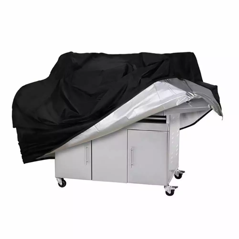 600D Heavy Duty Tear and Fade Resistant Outdoor Gas Grill Cover Travel-friendly Black M