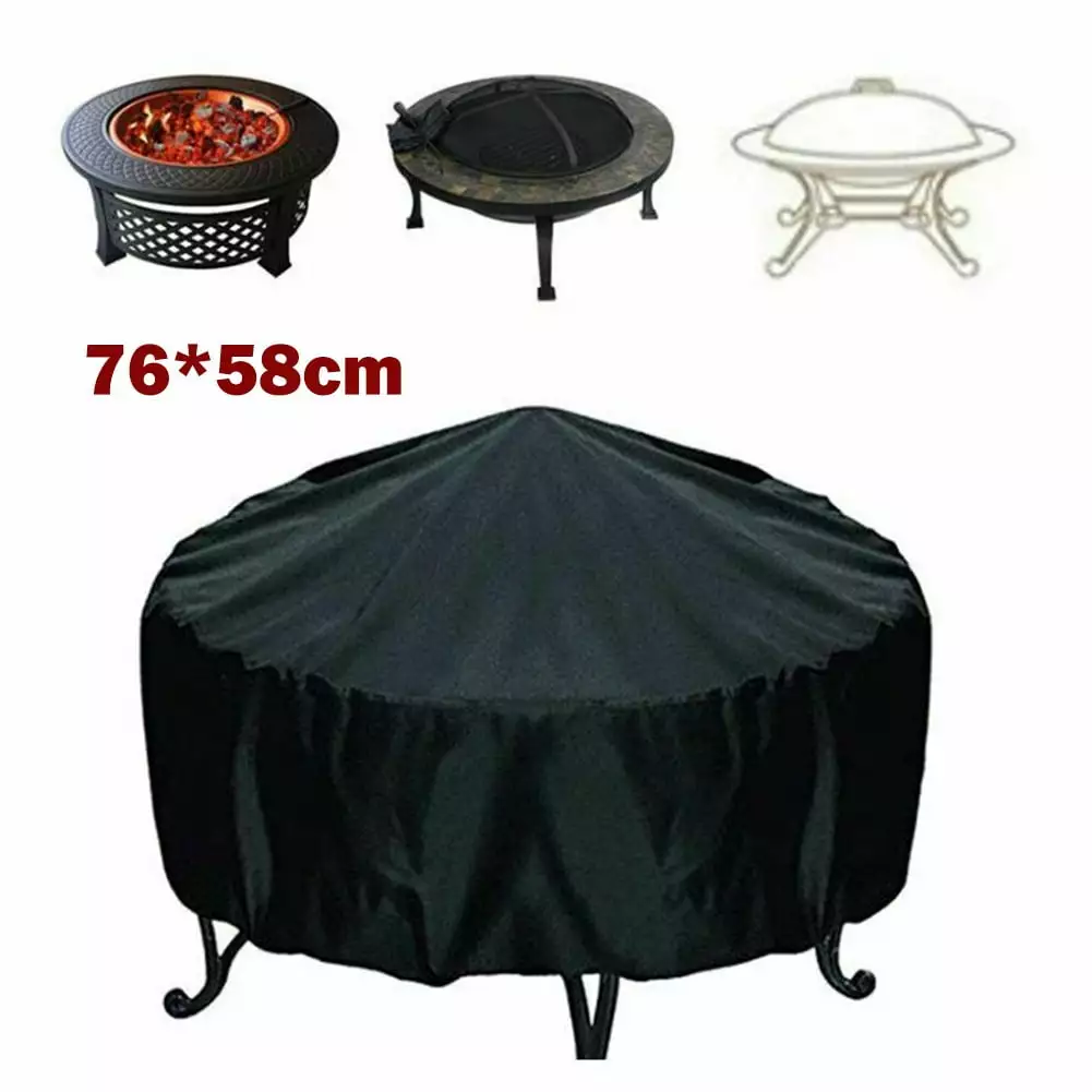 BBQ Grill Cover Round Smoker Cover Waterproof Garden Patio