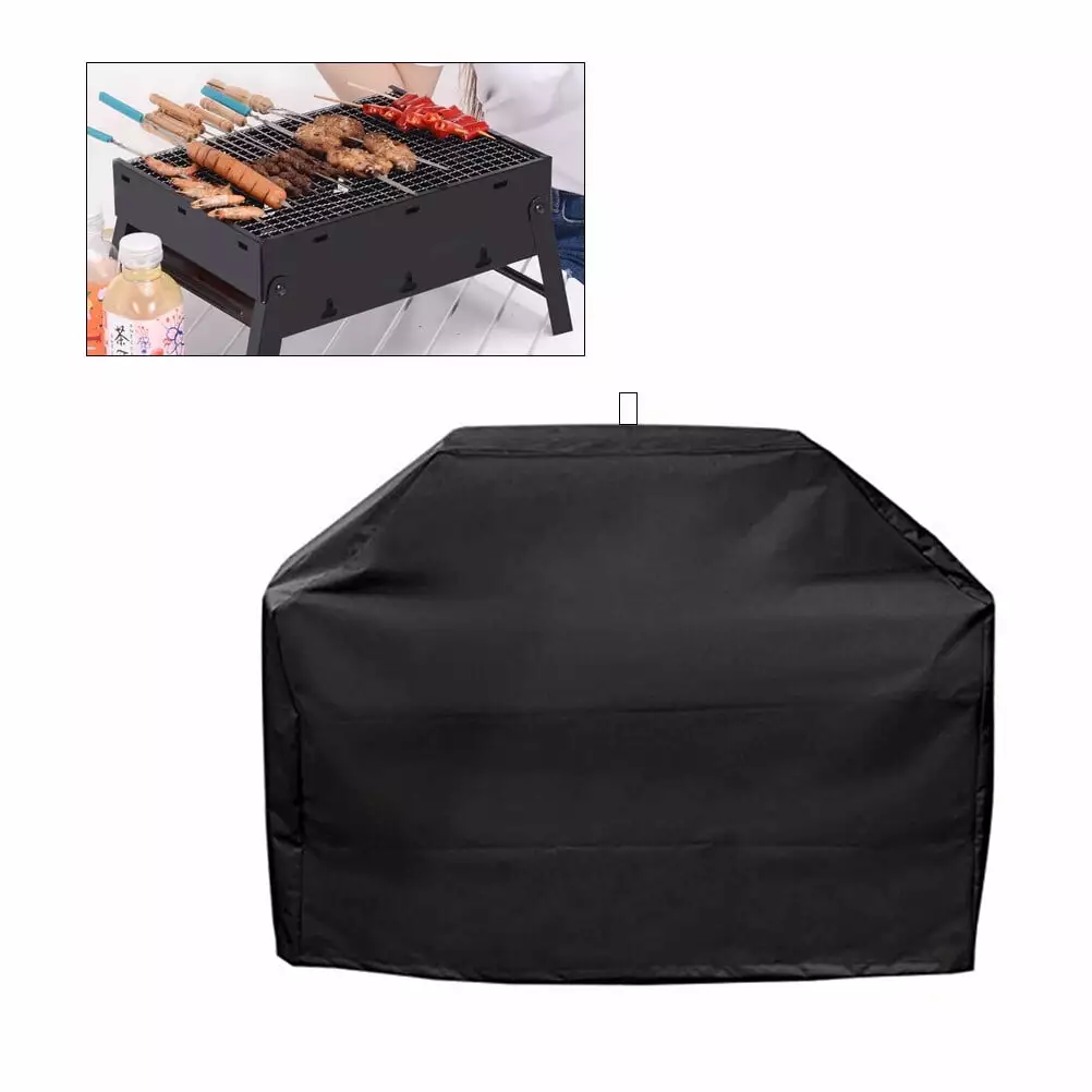 BBQ Grill Cover Waterproof Heavy Duty Patio Outdoor Oxford Barbecue Smoker Grill Cover 150x100x125cm