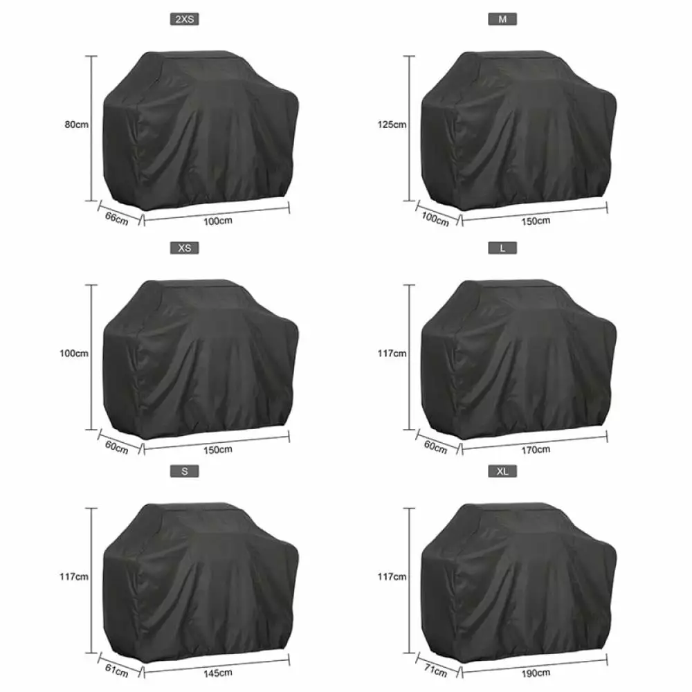 CUTELOVE Black Waterproof Barbecue Cover Anti Dust Rain Carbon Gas Grill Accessories Size