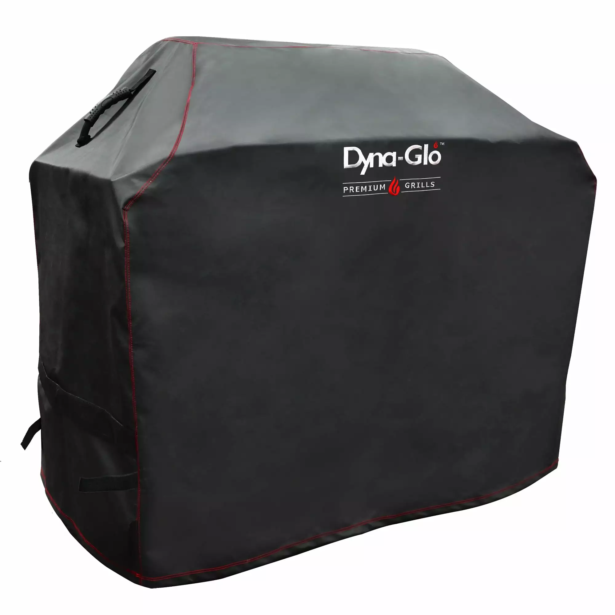 Dyna-Glo DG500C Luxury PVC/Polyester 5 Burner Black Gas Grill Cover - Durable Weatherproof Protection