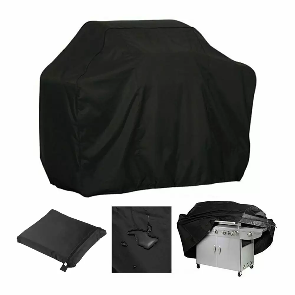 57 Inch Heavy Duty Waterproof BBQ Cover Windproof Rip-Proof Weather UV Resistant L14561117cm