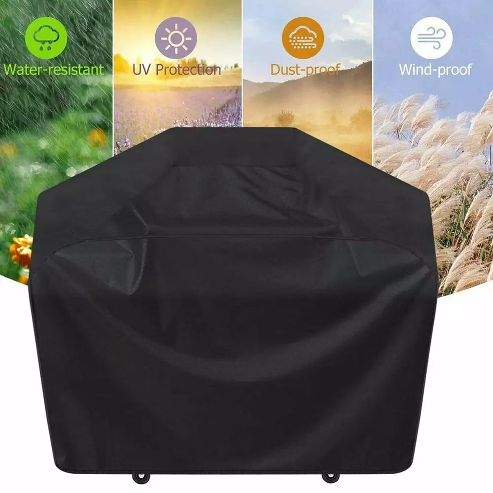 57 Inch Waterproof BBQ Grill Cover Patio Outdoor Barbecue Dustproof Windproof Anti UV L14561117cm