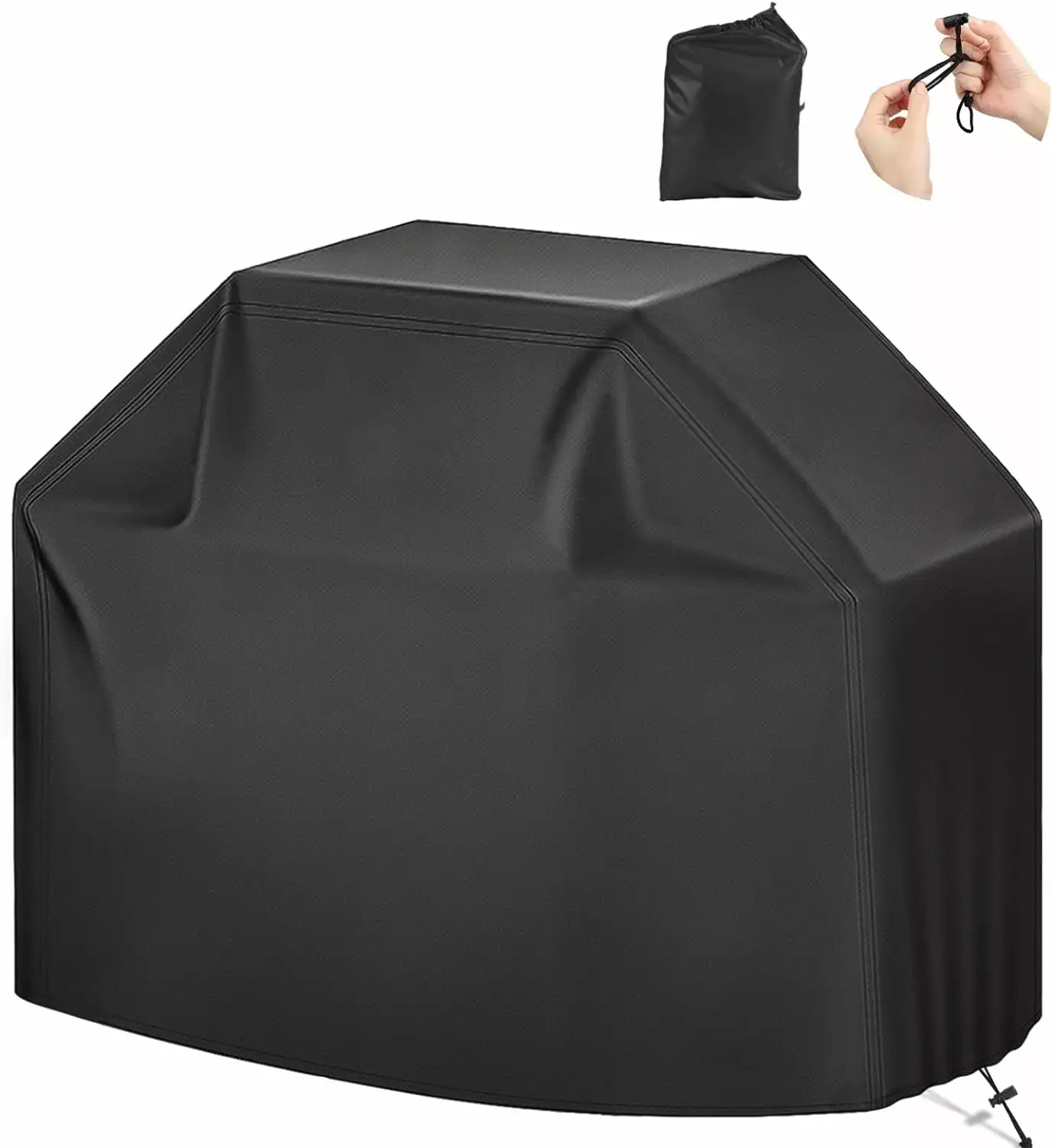 65 Inches Outdoor Waterproof Grill Cover Adjustable Hem Drawstring. Heavy Duty Barbecue Gas Grill Cover. Uv & Fade Resista...