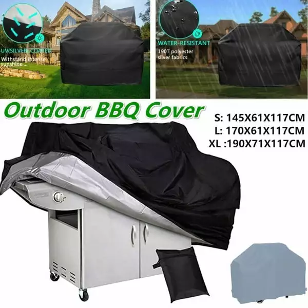 3 Sizes Travel-friendly Barbecue Hood Grill Cover Waterproof Dustproof Outdoor BBQ Protector S