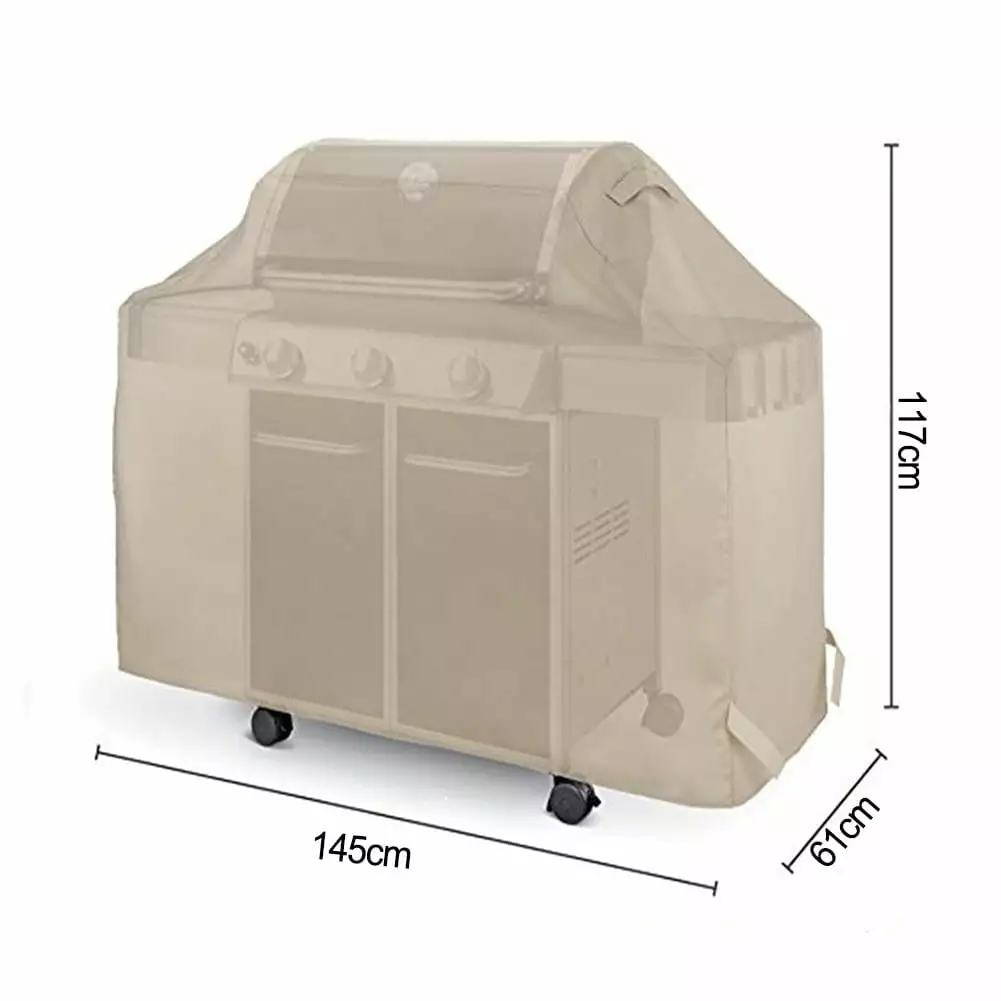 Waterproof Outdoor Barbecue BBQ Gas Grill Cover 600D Heavy Duty 57 67 72 Inch 145x61x117cm 145x61x117cm