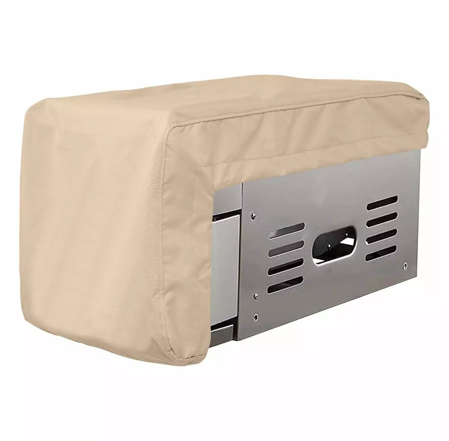 ZiaZbYinY Heavy-Duty Polyester Built- Side Burner Cover Weather Resistant Drawcord Grill and Heating 12