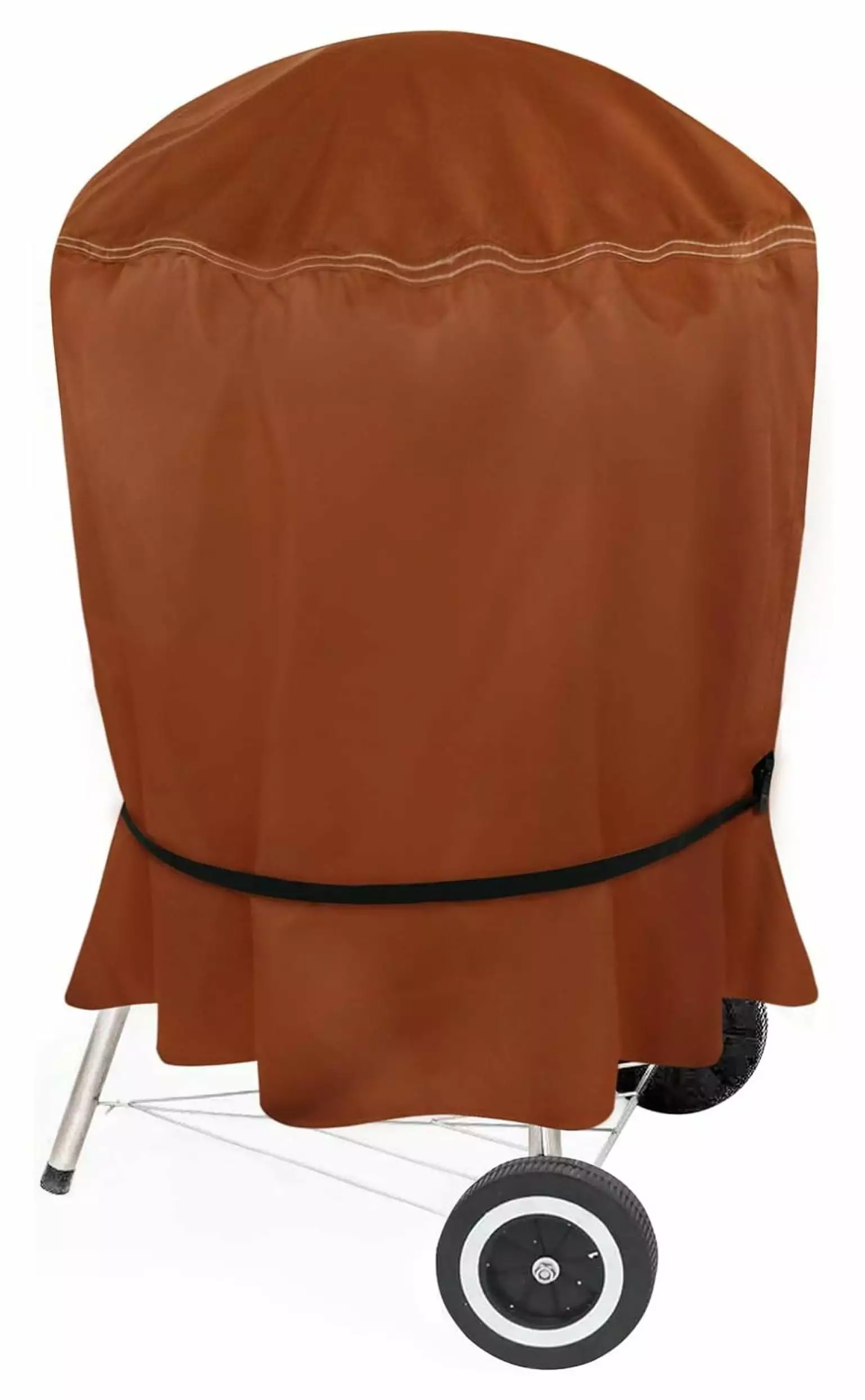 ZiaZbYinY Kettle Grill Cover 22 inch. Heavy Duty Waterproof Outdoor Small Charcoal Grill Cover Round. Brown 19