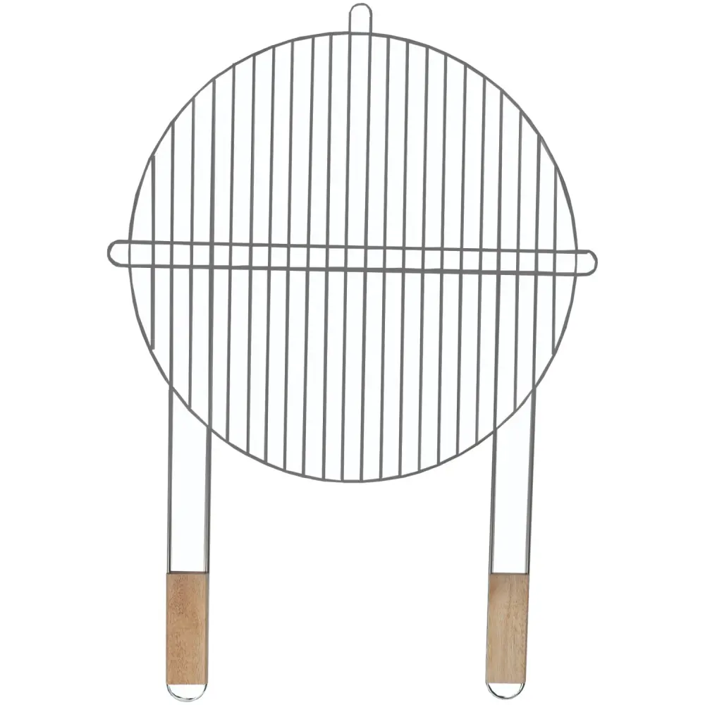 Master Grill & Party round grill grate, chrome-plated hardened, wooden handles, 51cm, MG257