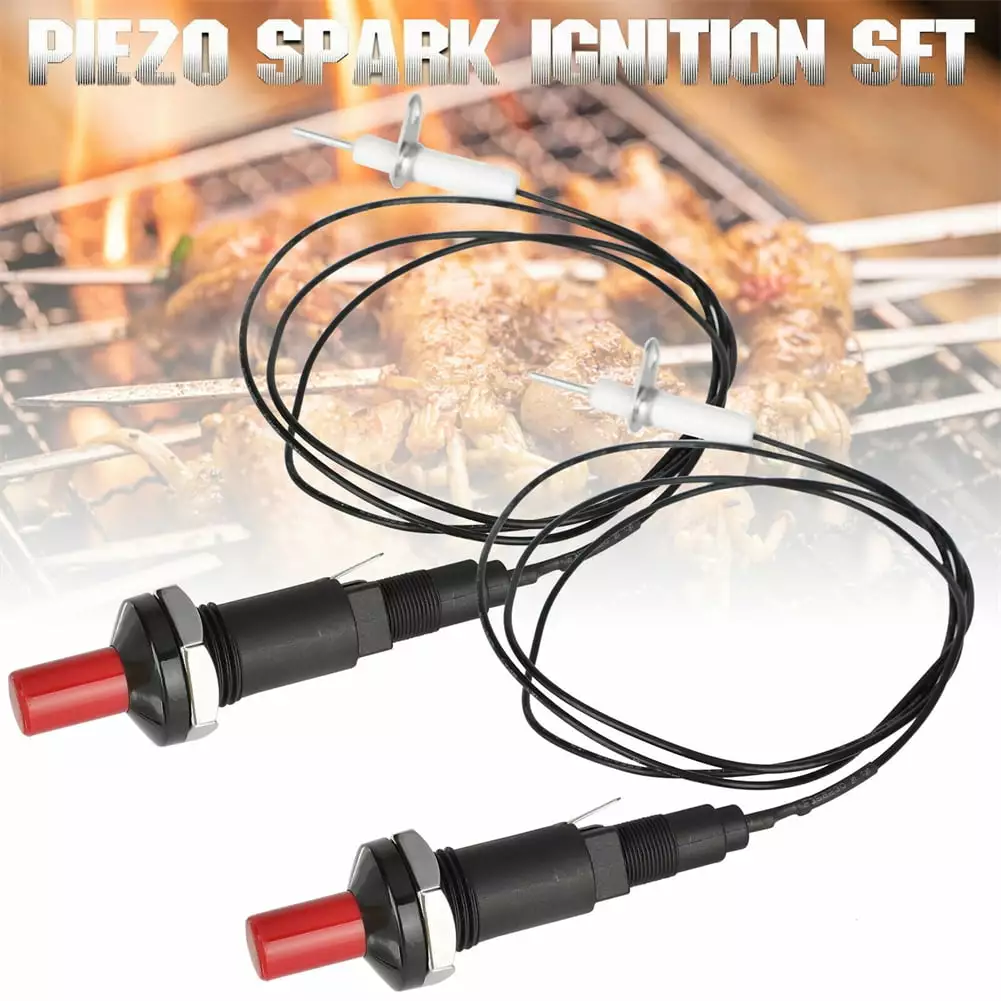 RONSHIN Piezo Spark Ignition Push Button Igniter High Temperature Resistance Gas Grill Kit 2669