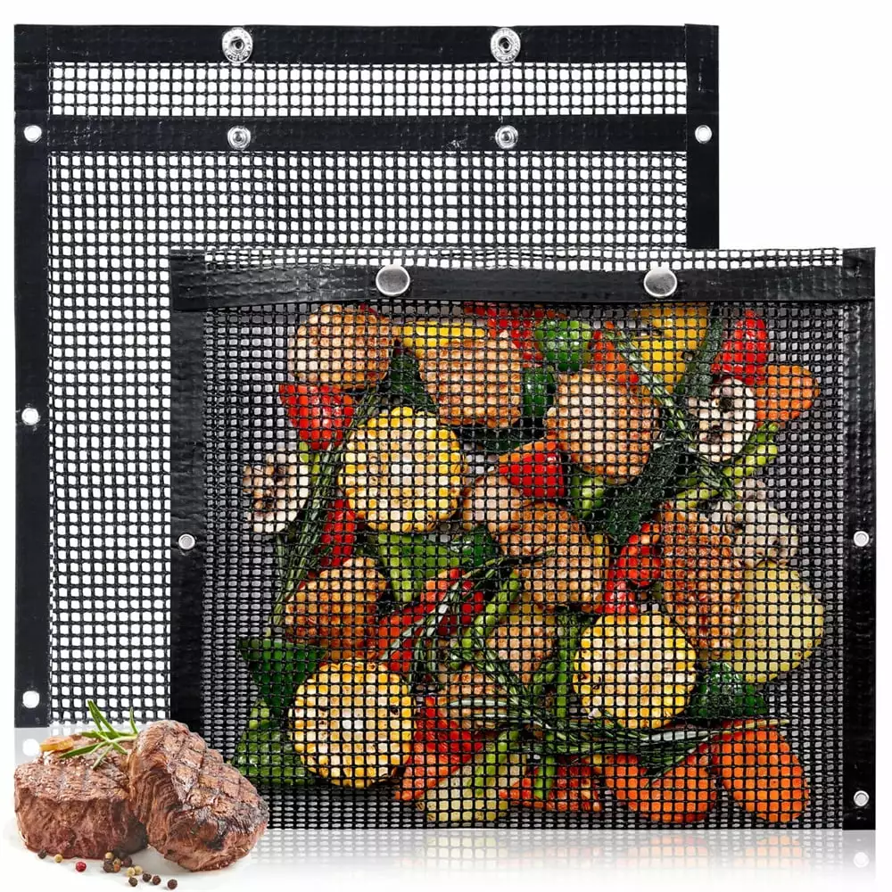 BBQ Mesh Grill Mat Reusable Non-Stick Grilling Mat Fish Vegetables Outdoor Grills Smokers Accessories
