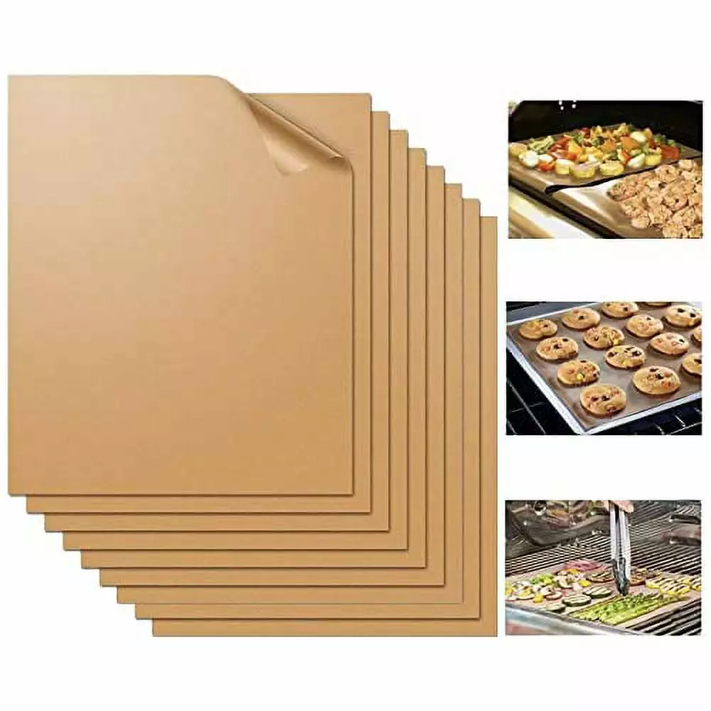 Copper Grill Mats Set 2 - Nonstick BBQ Grill Mat Heavy Duty Gas Charcoal Electric Outdoor Grill 2pcs